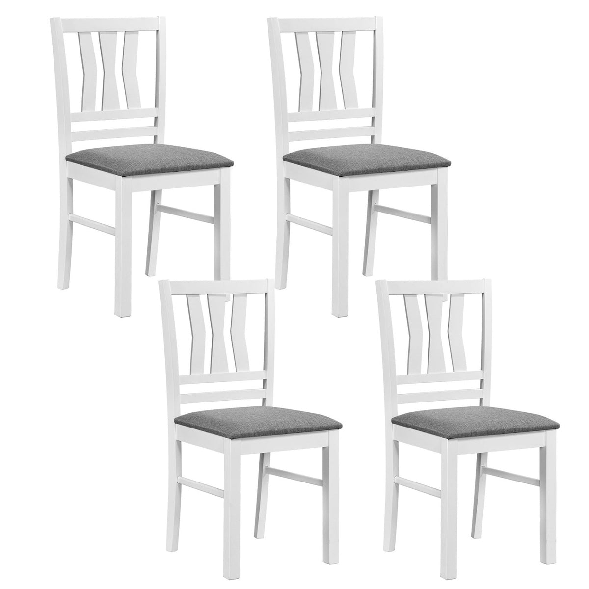 Upholstered Dining Chairs Set of 4 with Wood Frames 3