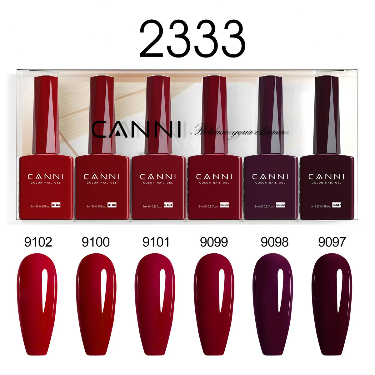 6pcs*9ml CANNI HEMA FREE Nail Gel Polish Set Gorgeous Color Semi Permanent Pigmented Painting Gel Soak off UV LED Gel Nails Kit 17