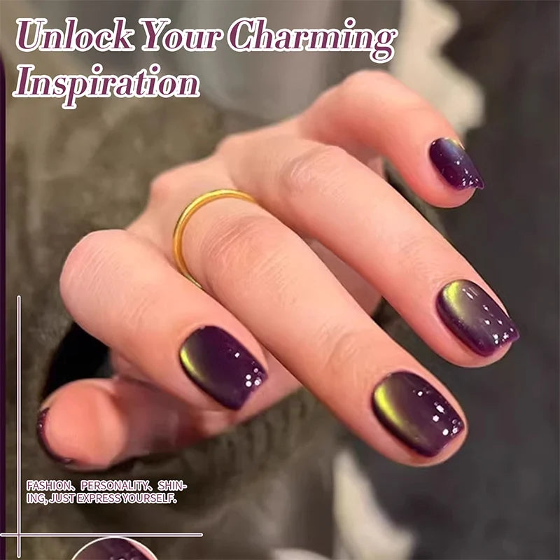 BORN PRETTY 10ml Fruit Purple Grape Cat Magnetic Gel Nail Polish 2025 New Whitening Guava Glass Beads Varnish Nail Supplies 3