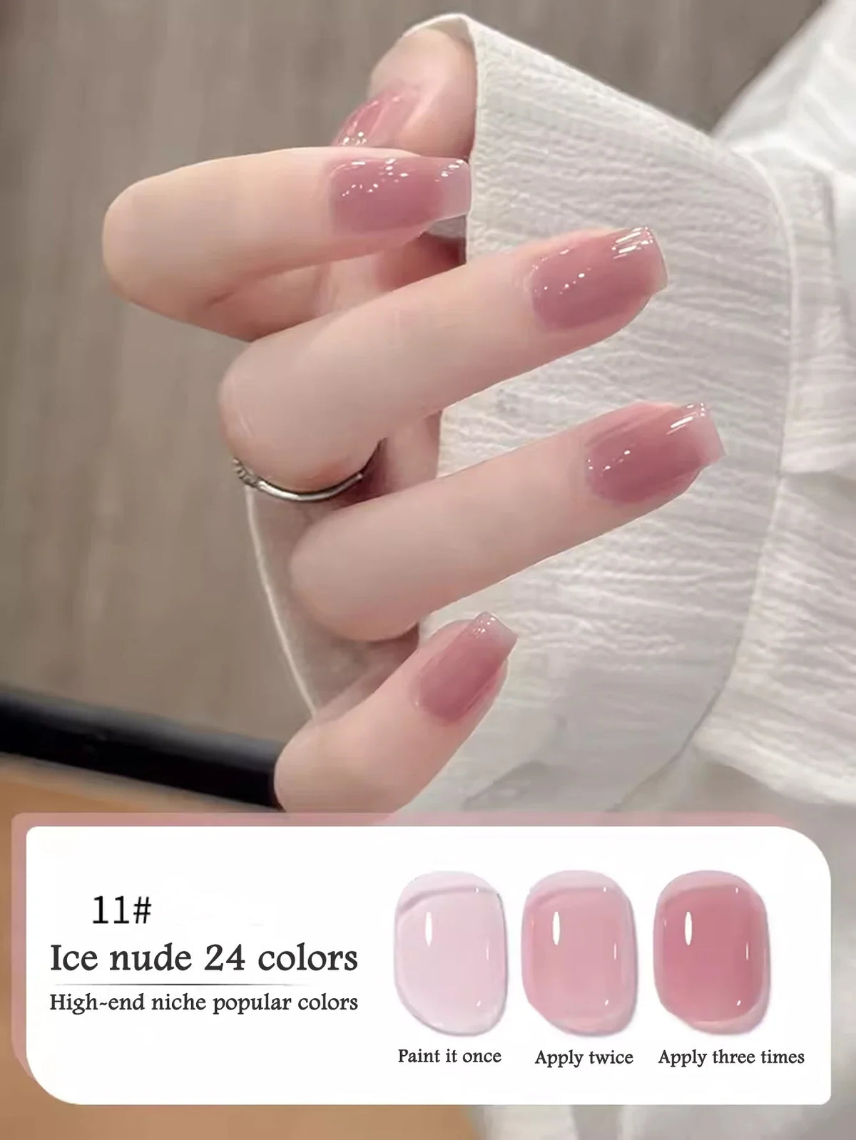10ML 1-24PCS Milk White Jelly Gel Nail Polish Nail Art 2026 New Popular Nail Supplies UV LED Light Nails Black Red Nails 36