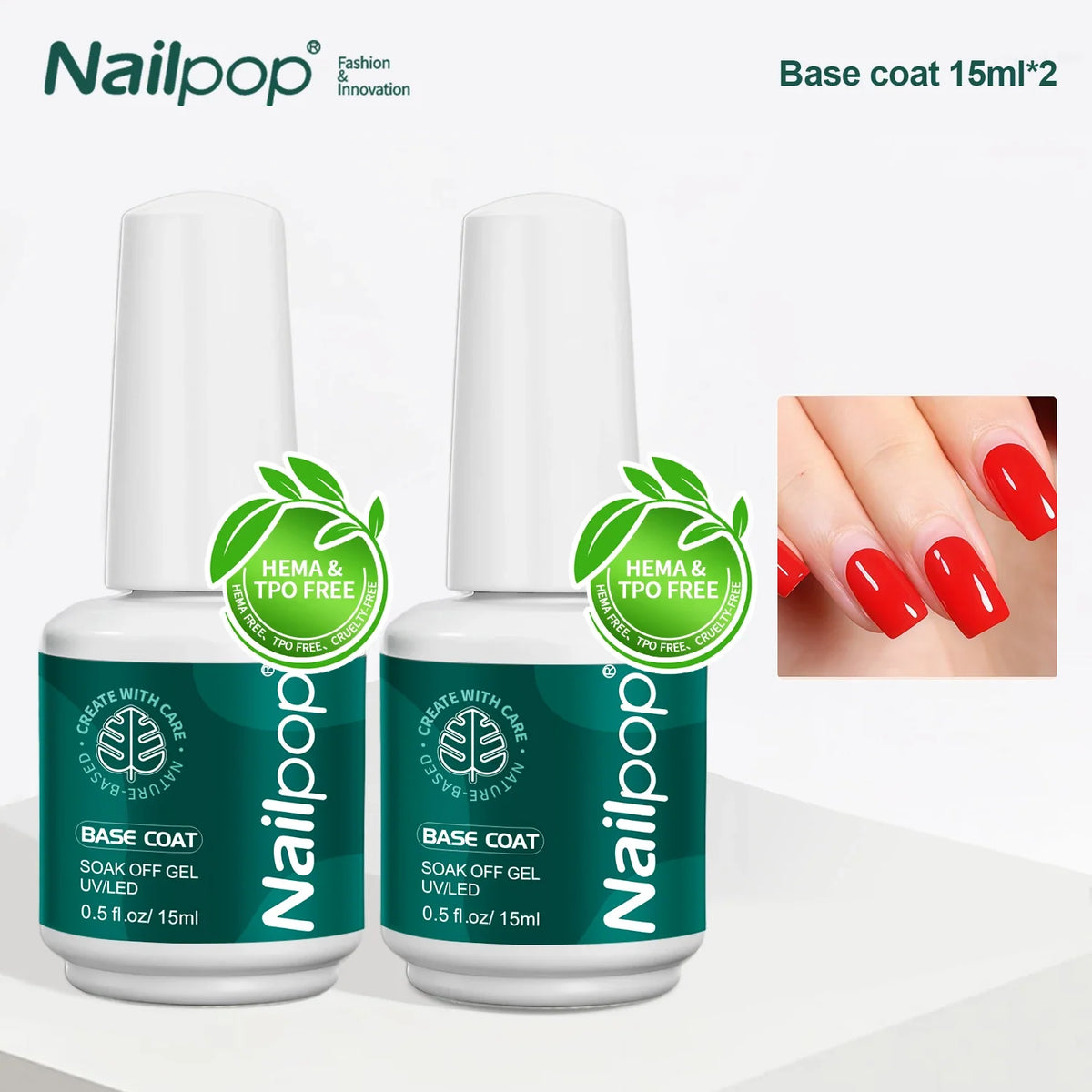 Nailpop Nail Dehydrator and Primer Acid Free Natural Nail Prep for Acrylic and UV Gel Nail Polish Fast Dry Superior Bonding Set 14