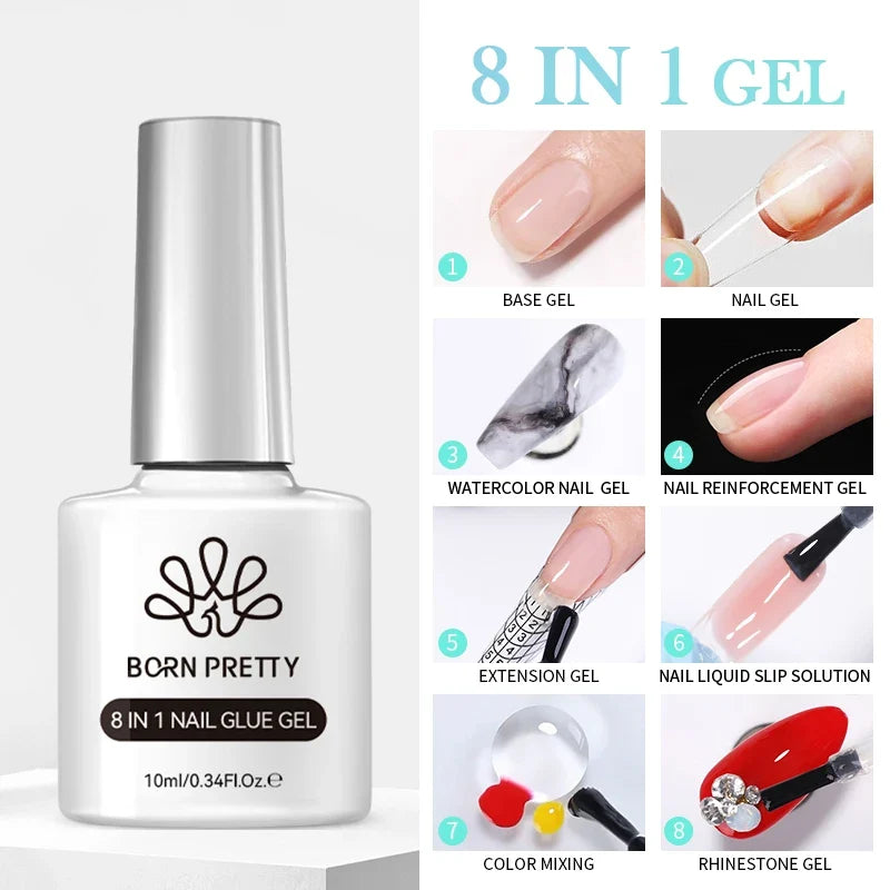 BORN PRETTY 10ml Blood Red Jelly Gel Nail Polish Halloween Nails Art Gel Polish Sheer Translucent Nail Gel for Winter Manicure 79