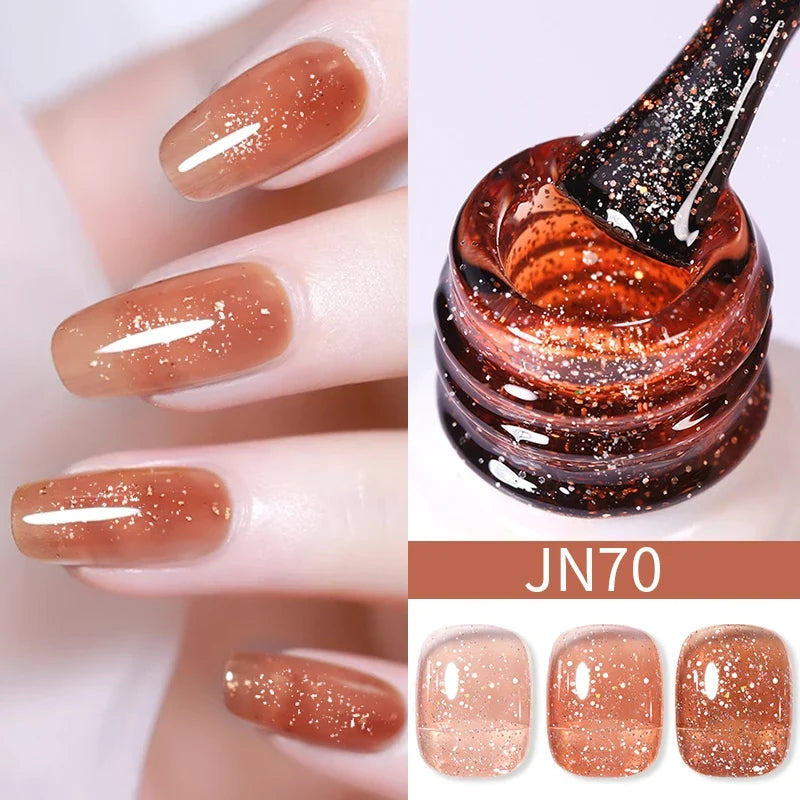 BORN PRETTY 10ml Blood Red Jelly Gel Nail Polish Halloween Nails Art Gel Polish Sheer Translucent Nail Gel for Winter Manicure 13
