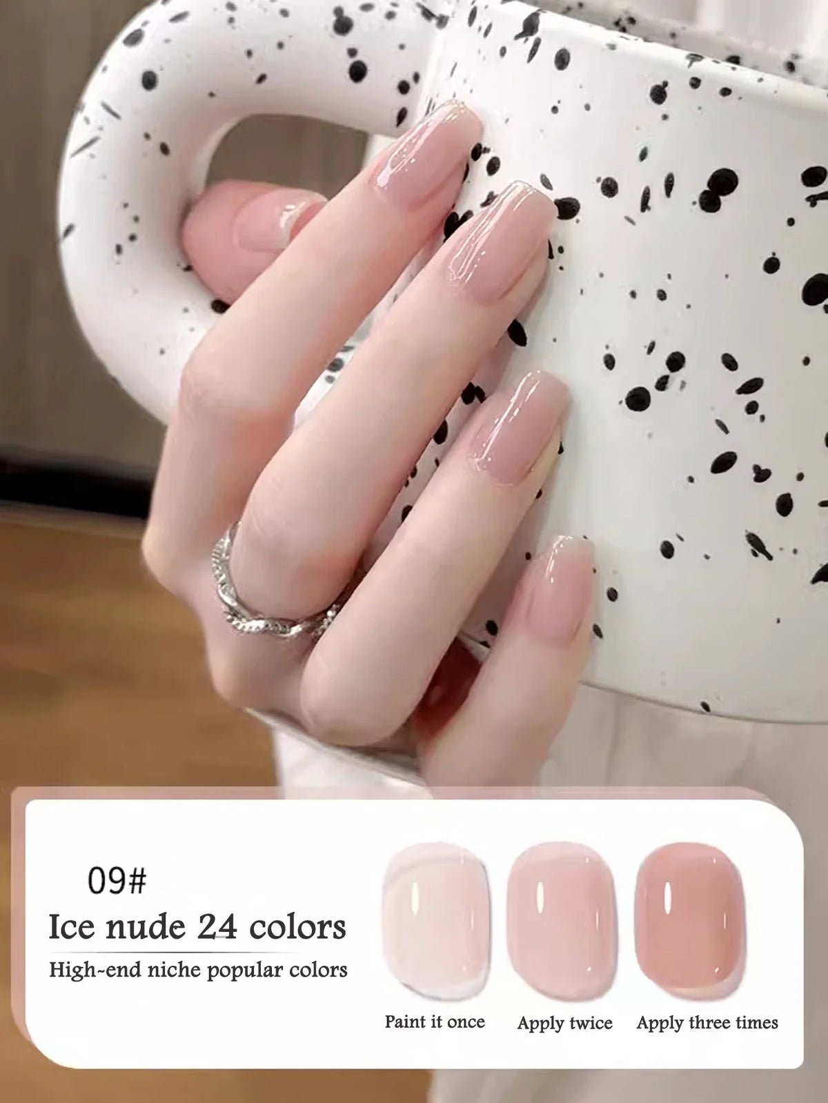 10ML 1-24PCS Milk White Jelly Gel Nail Polish Nail Art 2026 New Popular Nail Supplies UV LED Light Nails Black Red Nails 28