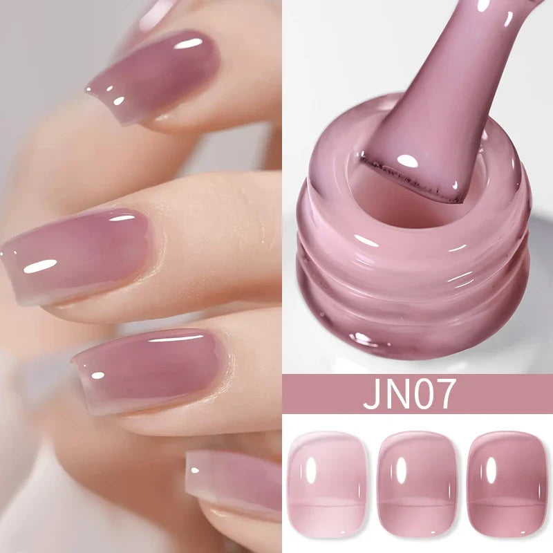 BORN PRETTY 10ml Blood Red Jelly Gel Nail Polish Halloween Nails Art Gel Polish Sheer Translucent Nail Gel for Winter Manicure 65