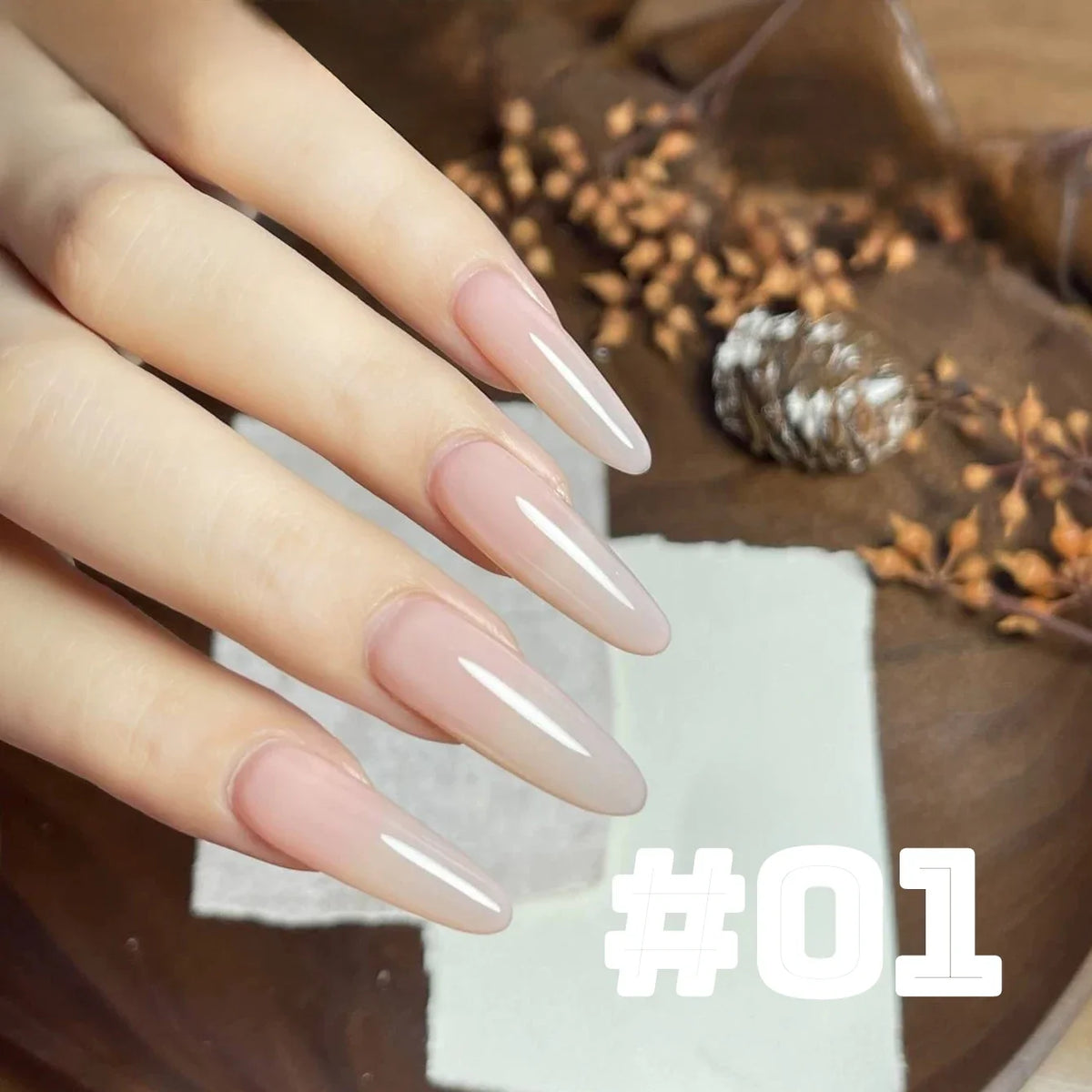 MIANEL  12ML Japanese Style Fairy Gel Nail Polish White Pink Nude Color Ice Clear Nail Polish Pink Nails Summer Nails 1-24pcs 47