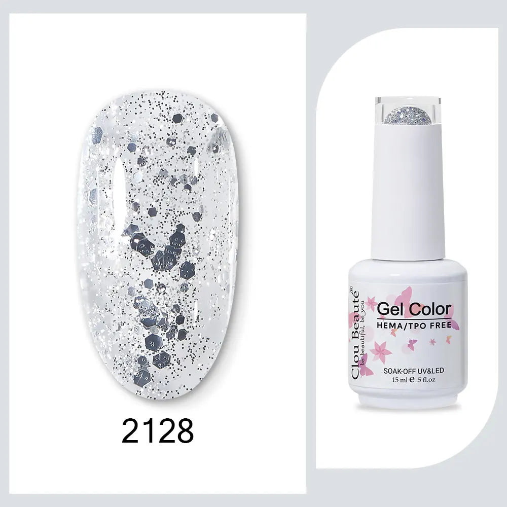 Clou Beaute 15ml Red Black White Green Neon Gel Nail Polish Base Top Coat Velvet Top 400 Colors Semi Permanent Gel Nail Varnish 92