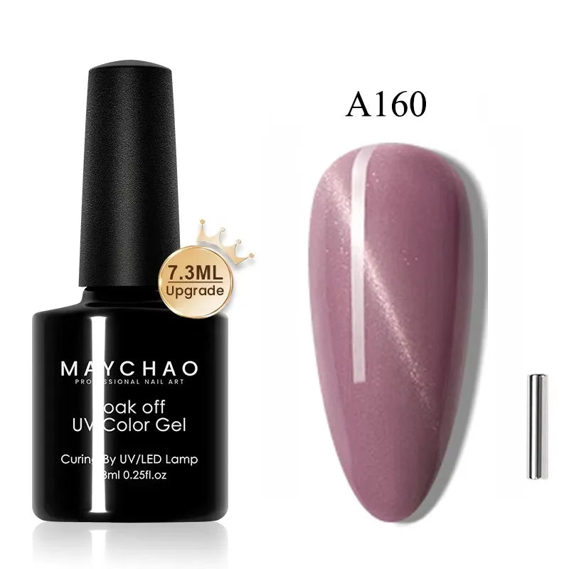 MAYCHAORomantic Galaxy Cat Eye Gel Nail Polish With Magnet Soak off UV Holographic Magnetic Rainbow Gel Polish for Nail Manicure 46