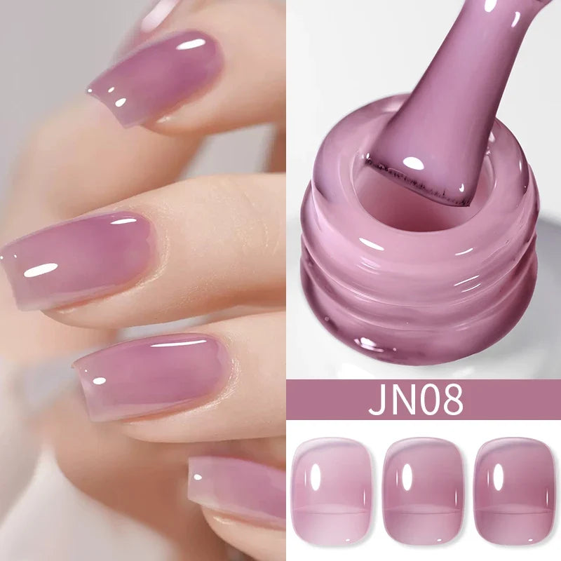BORN PRETTY 10ml Blood Red Jelly Gel Nail Polish Halloween Nails Art Gel Polish Sheer Translucent Nail Gel for Winter Manicure 78
