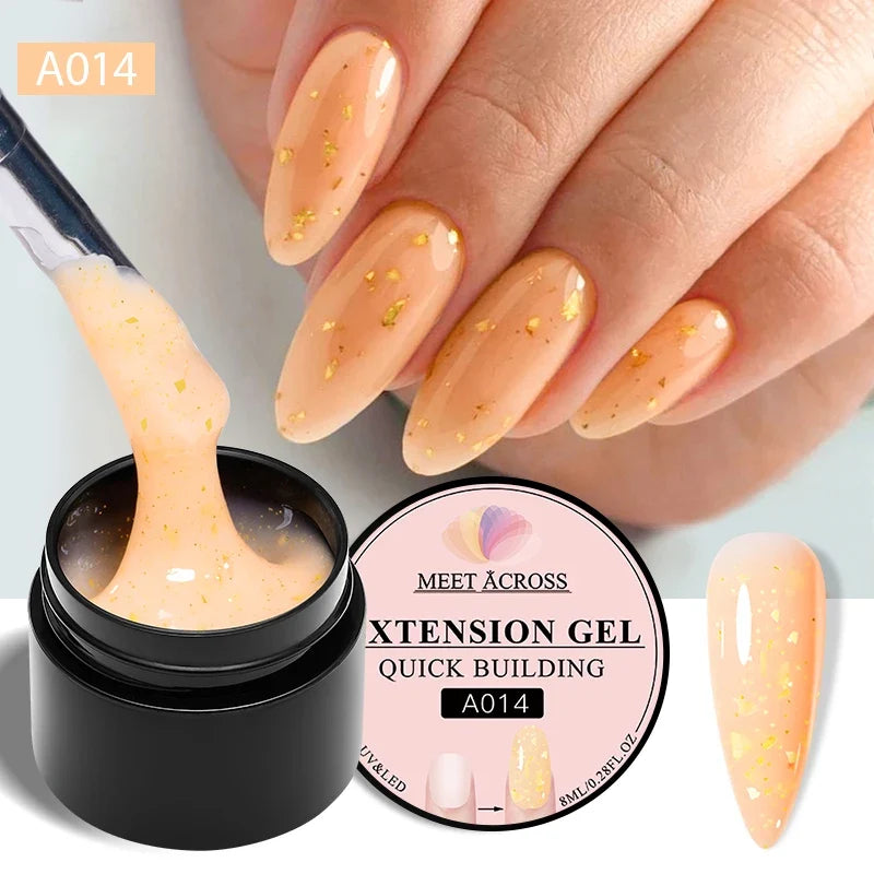 Milky White Nail Extension Gel Clear Nude Building UV Gel For Nails Finger Extensions Form Tips French Nails Manicure Nail Art 85