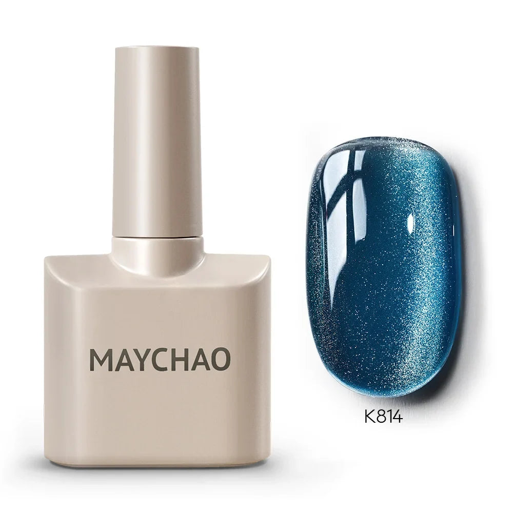 MAYCHAORomantic Galaxy Cat Eye Gel Nail Polish With Magnet Soak off UV Holographic Magnetic Rainbow Gel Polish for Nail Manicure 51