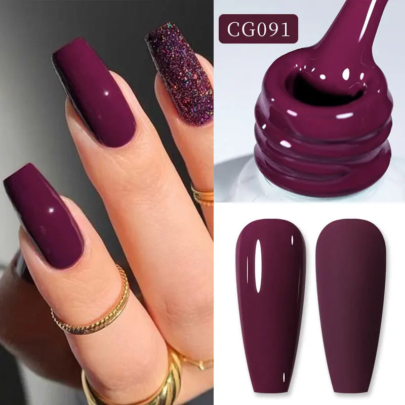 BORN PRETTY 10ml Blood Red Jelly Gel Nail Polish Halloween Nails Art Gel Polish Sheer Translucent Nail Gel for Winter Manicure 72