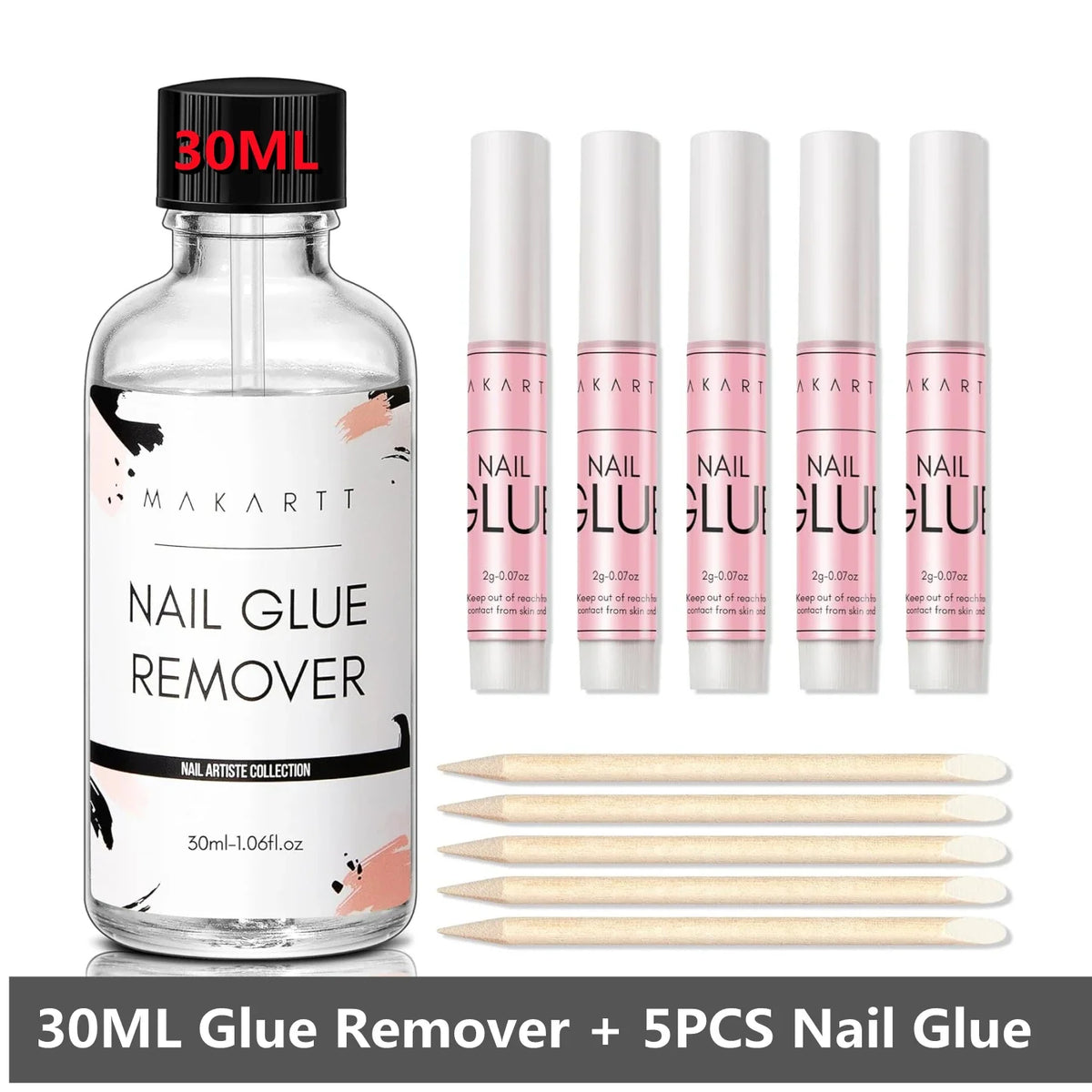 Nail Glue Remover Glue Off for False Nails , Makartt Press ON Nails Glue Remover Fake Nail Adhesives Remover Nail Glue Debonder 11
