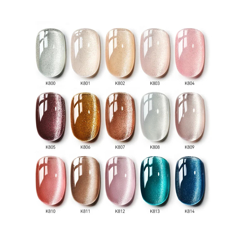 MAYCHAORomantic Galaxy Cat Eye Gel Nail Polish With Magnet Soak off UV Holographic Magnetic Rainbow Gel Polish for Nail Manicure 2