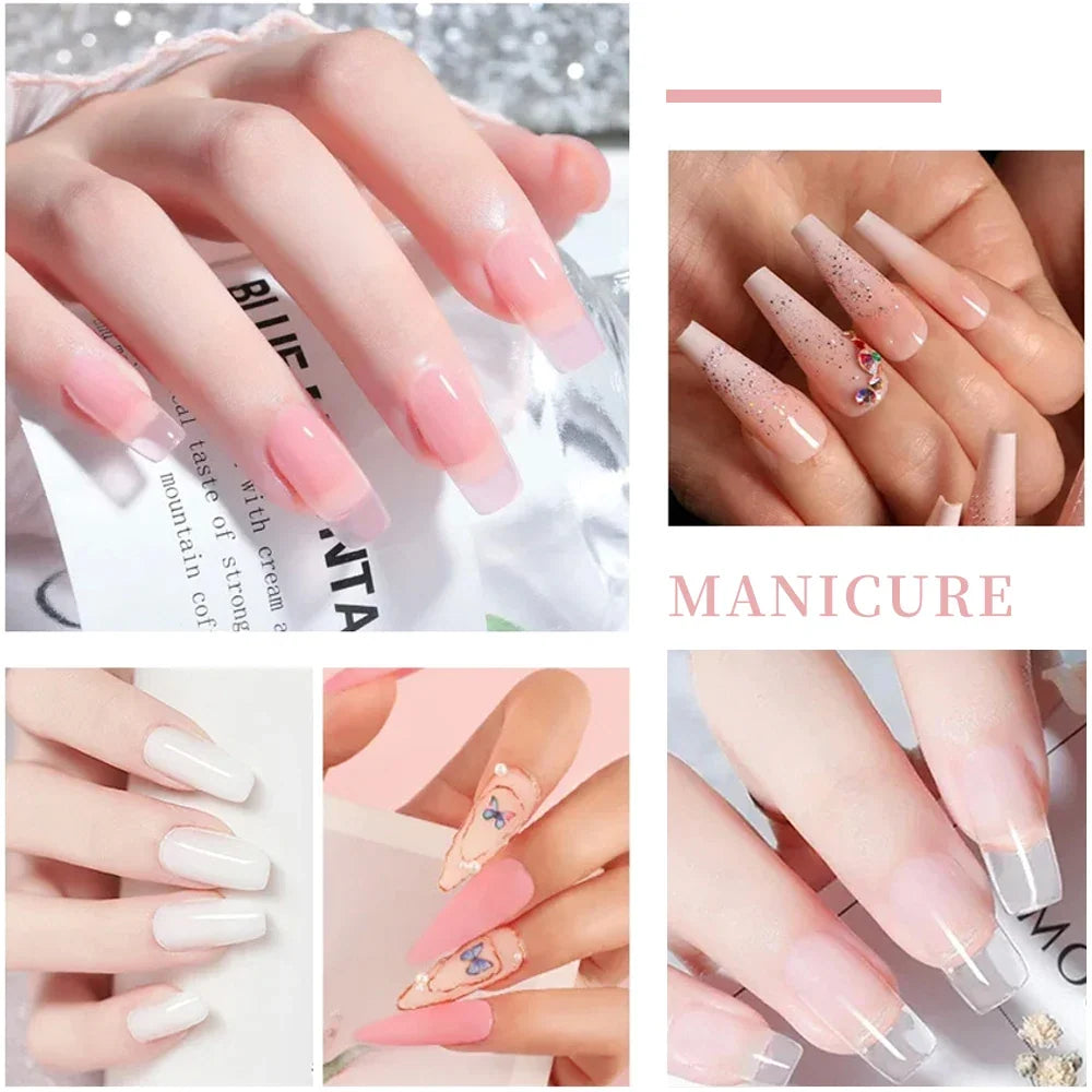 Nail Kit Set Acrylic Powder Monomer Acrylic Liquid For Nail Extension Professional Gel Manicure Set False Nails Art Tools Set *& 4