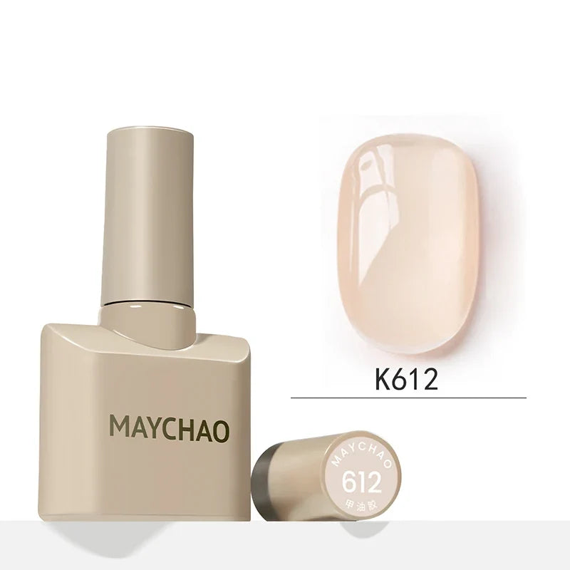 MAYCHAO 12ml Jelly Gel Nail Polish Semi Permanent Top Coat Soak Off UV LED Gel Art Nail Varnish Manicure Long Lasting Nail Gel 25