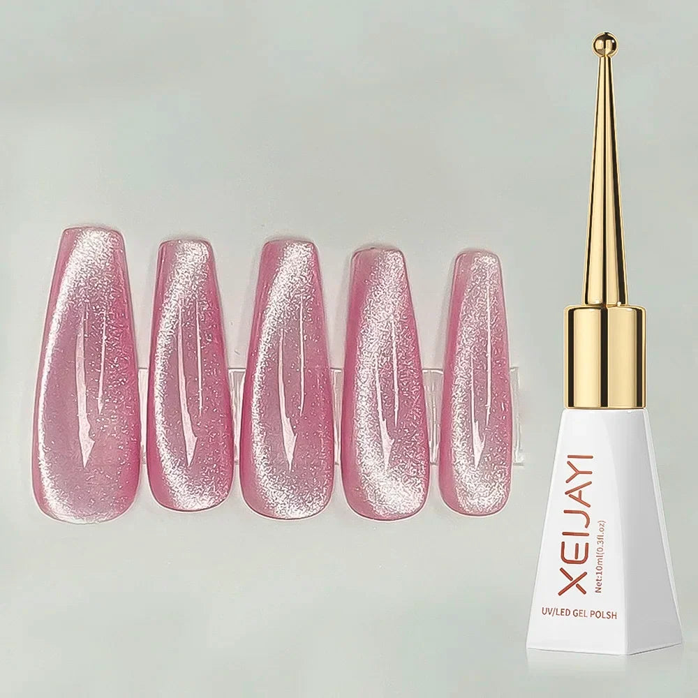 XEIJAYI Pink Cat Eye Gel Nail Polish Ceramic Magnetic Gel UV Semi-permanent Enamels Varnish Nail Supplies For Professionals Gel 72