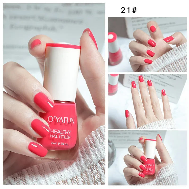 Matte Waterproof No-bake Nail Polish Nail Art Tearable Quick Dry Normal Without Lamp Nail Polish Glitter Sequins UV Varnish 19