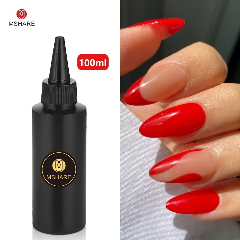 MSHARE 100ML Nail Gel Polish Soak Off UV LED Nails Vernis Semi Permanent Varnish Polish White Red Nail Gel Art 18