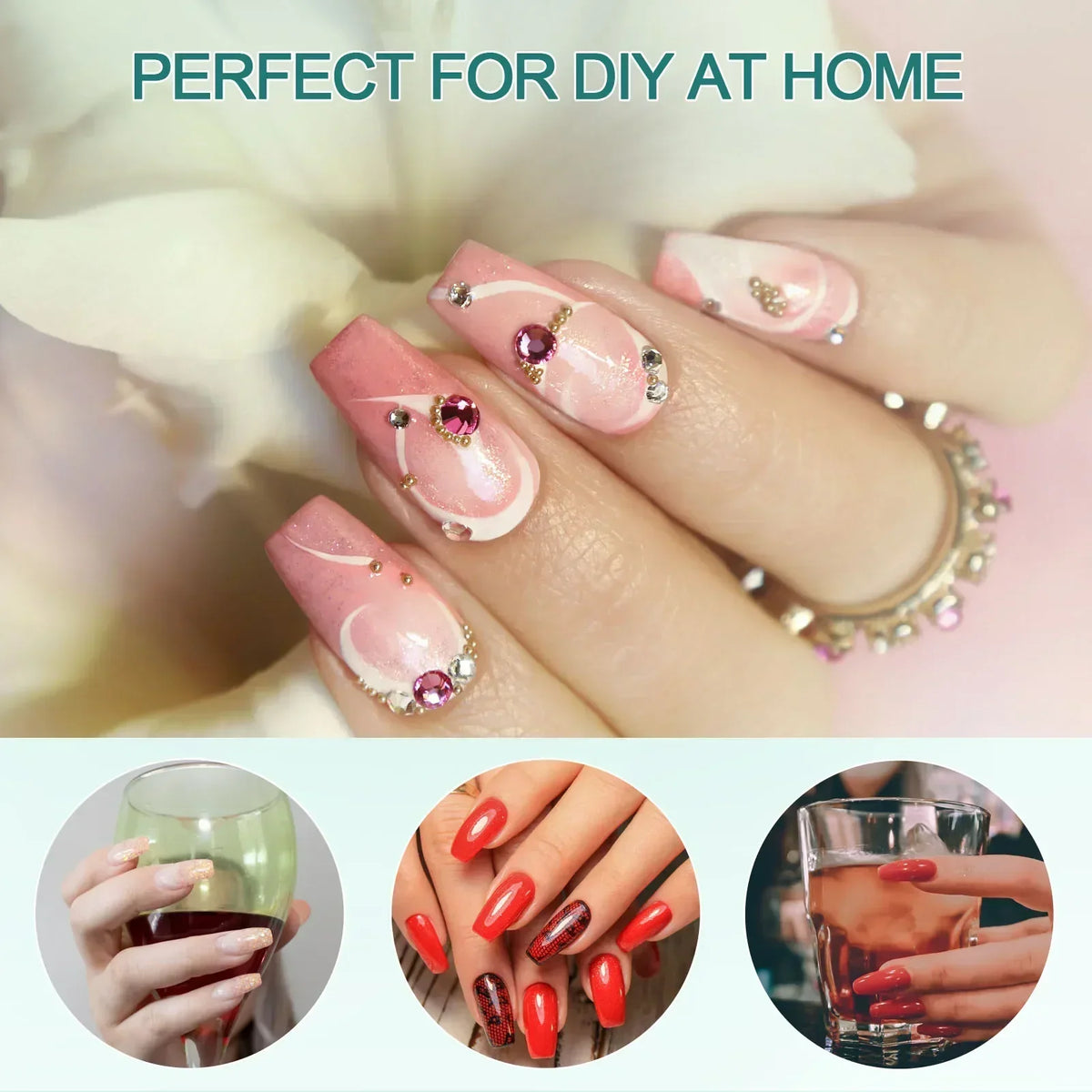 Nailpop 120pcs/box Gel X Nail Tips Medium Short Shape Almond/Square/Soft Gel Nail Tips False Nails Soak Off Easy Nail Extensions 5