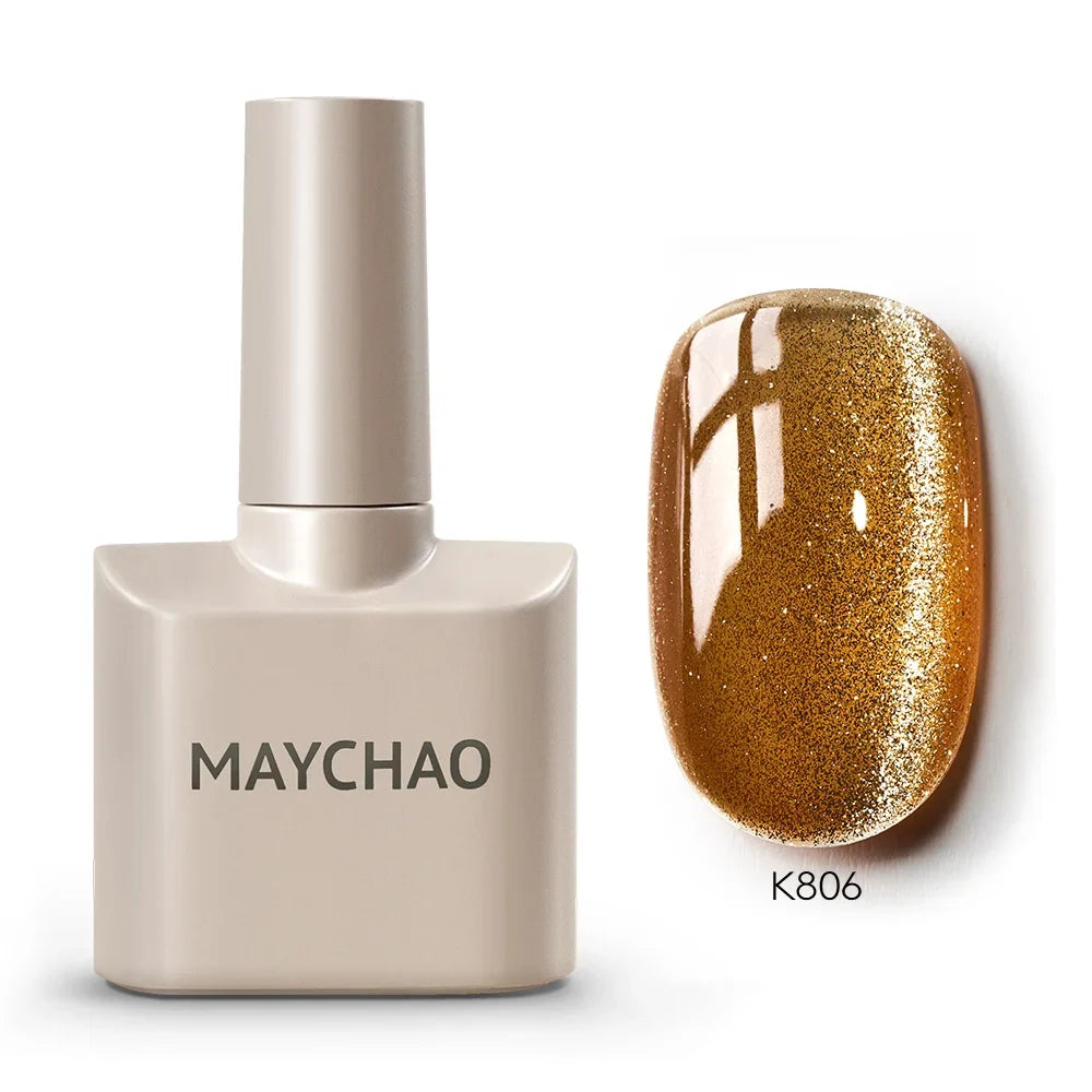 MAYCHAORomantic Galaxy Cat Eye Gel Nail Polish With Magnet Soak off UV Holographic Magnetic Rainbow Gel Polish for Nail Manicure 23