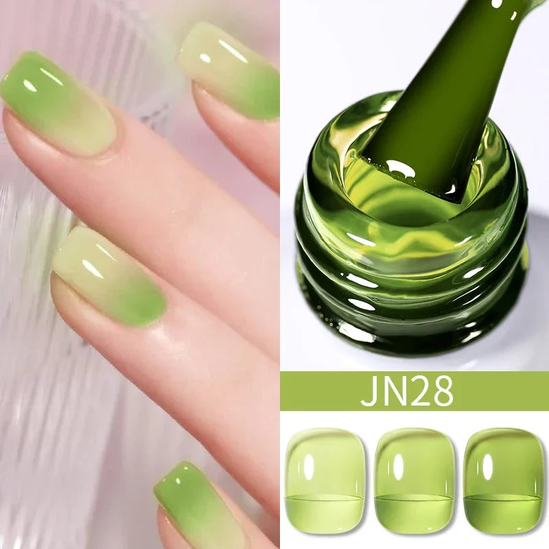 BORN PRETTY 10ml Blood Red Jelly Gel Nail Polish Halloween Nails Art Gel Polish Sheer Translucent Nail Gel for Winter Manicure 106