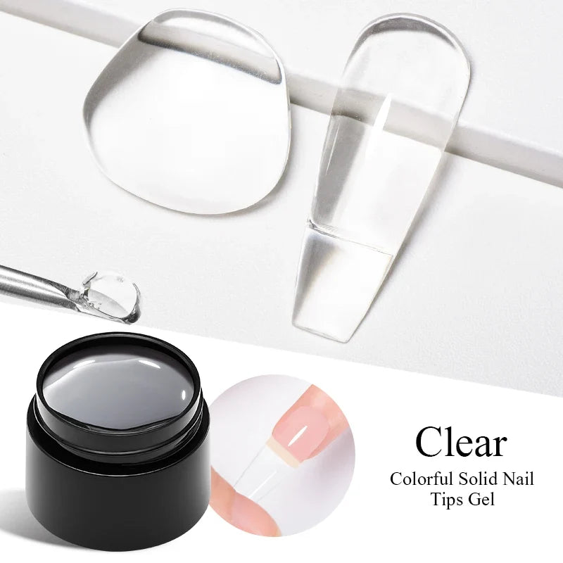 Milky White Nail Extension Gel Clear Nude Building UV Gel For Nails Finger Extensions Form Tips French Nails Manicure Nail Art 24