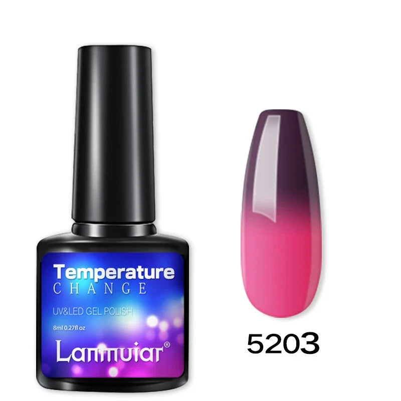 Temperature Color Changing Thermal Nail Polish Fast Drying Water-based Gradient Nail Varnish Manicure Supplies Nail Art 24