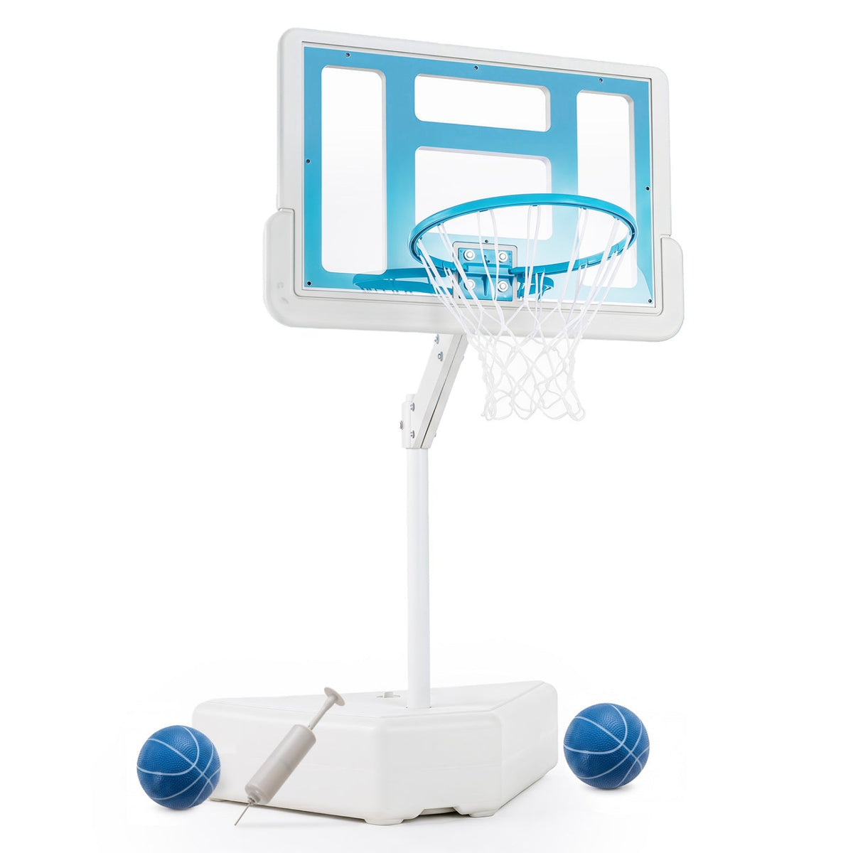 Pool Basketball Hoop with Adjustable Height & 2 Balls 11