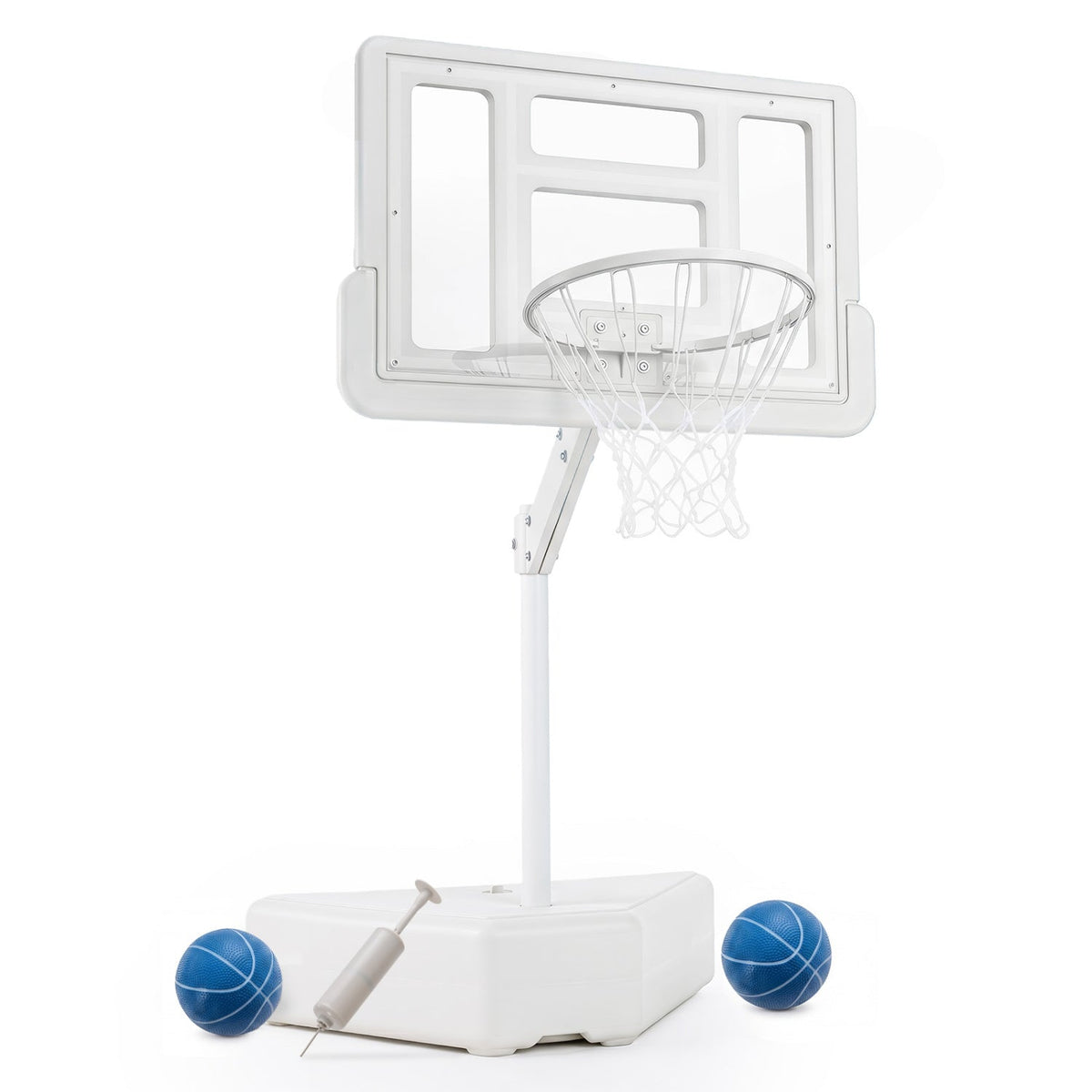 Pool Basketball Hoop with Adjustable Height & 2 Balls 3