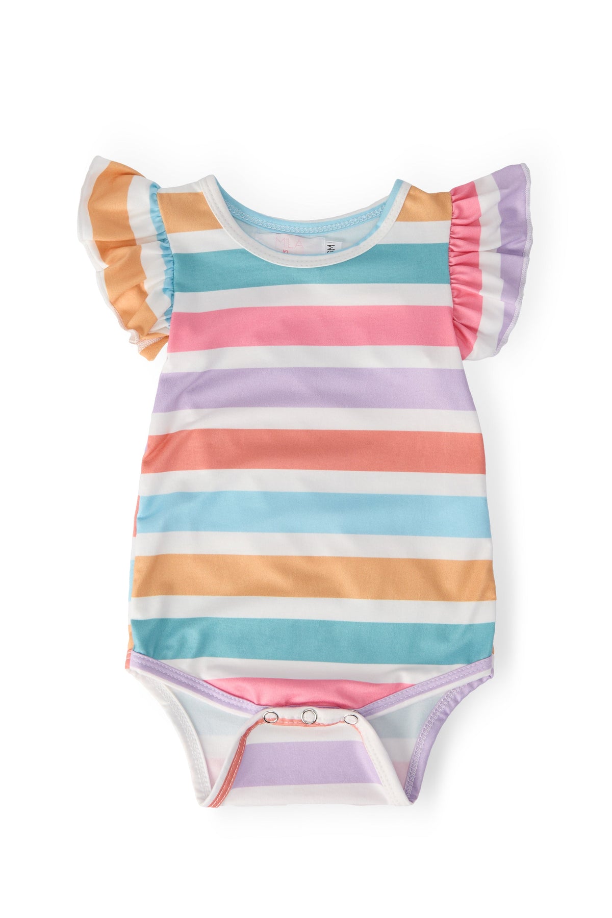 Spring Stripes S/S Flutter Bodysuit 1