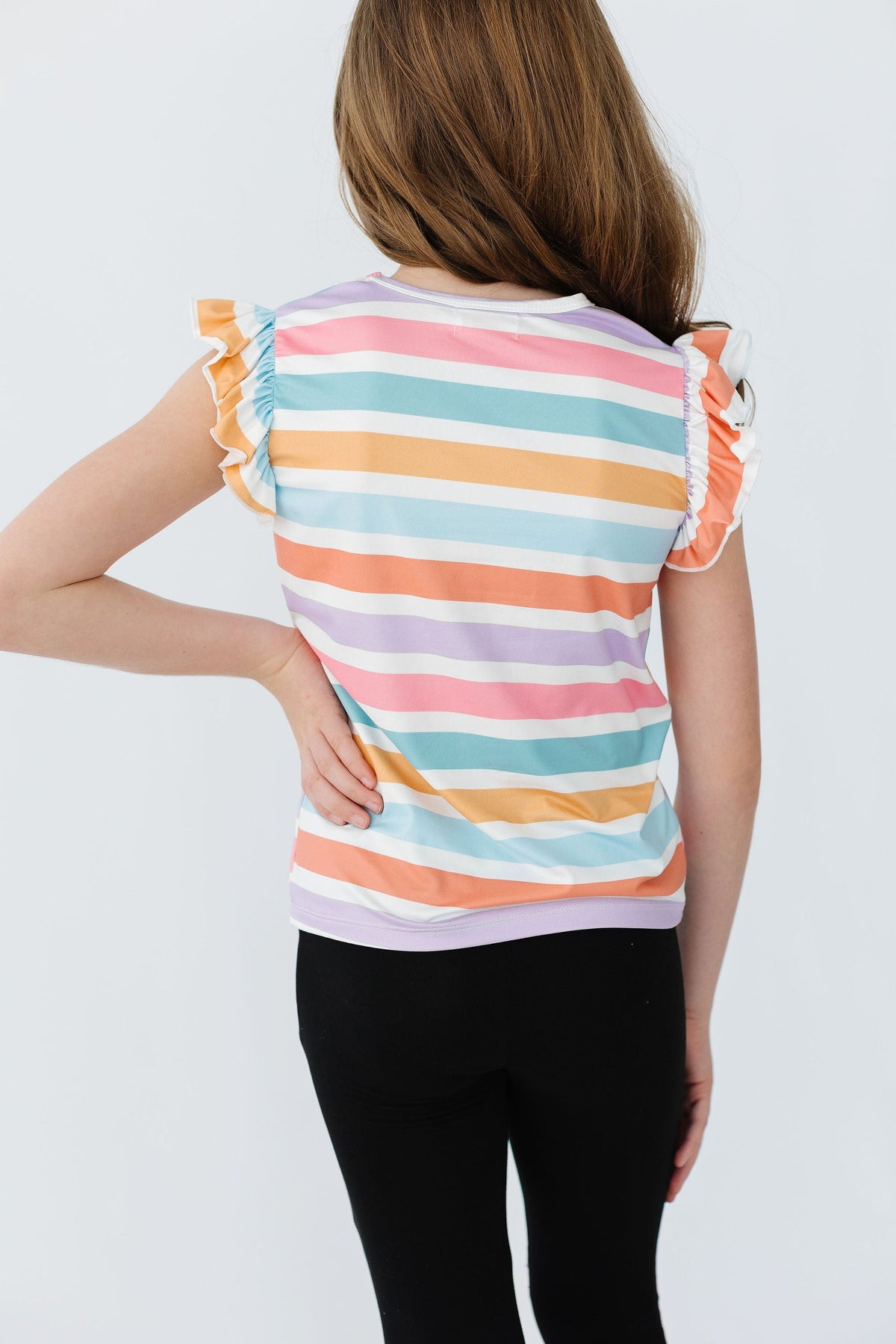 Spring Stripes S/S Ruffle Tee 4