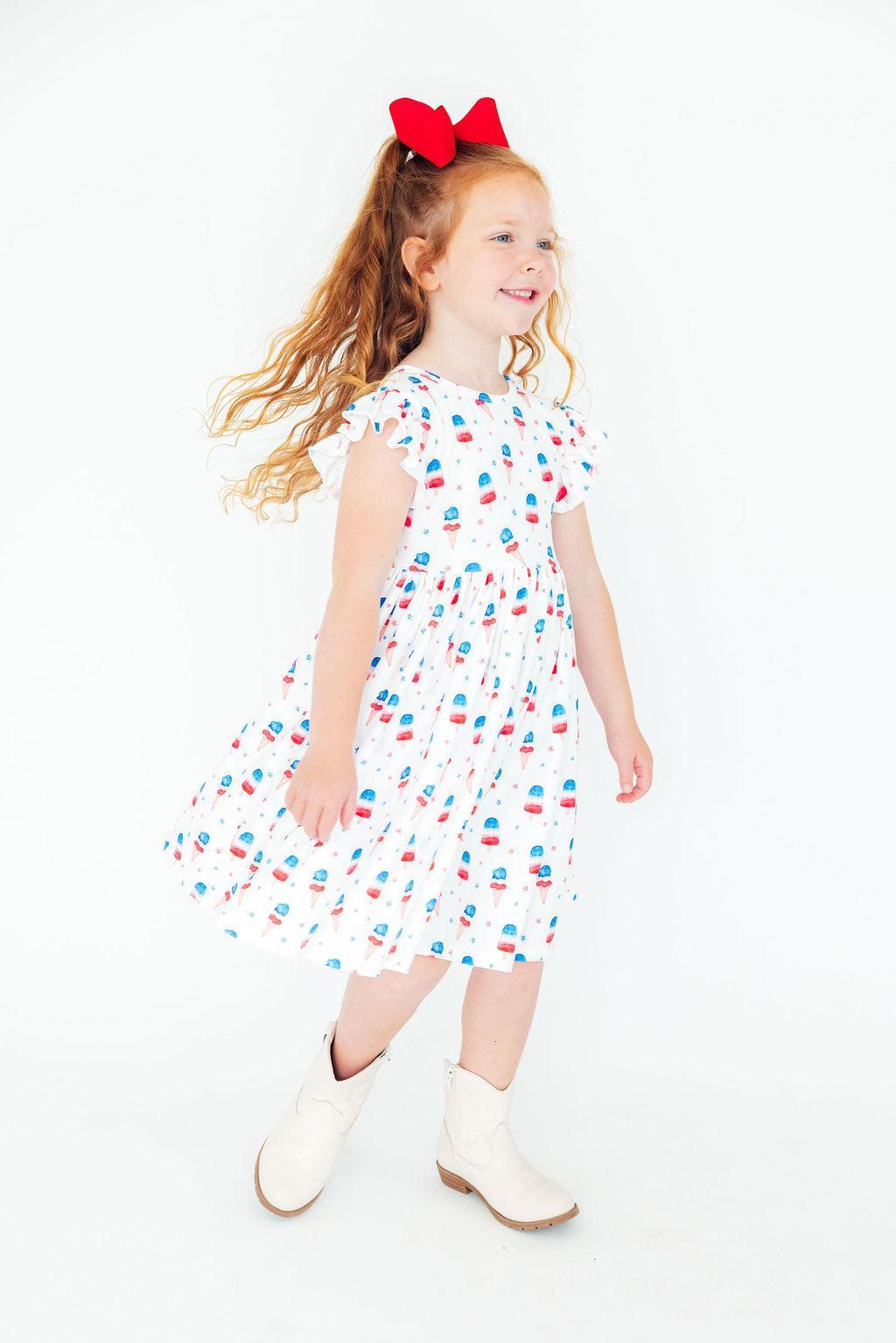 Summer Sweets Flutter Sleeve Twirl Dress 2