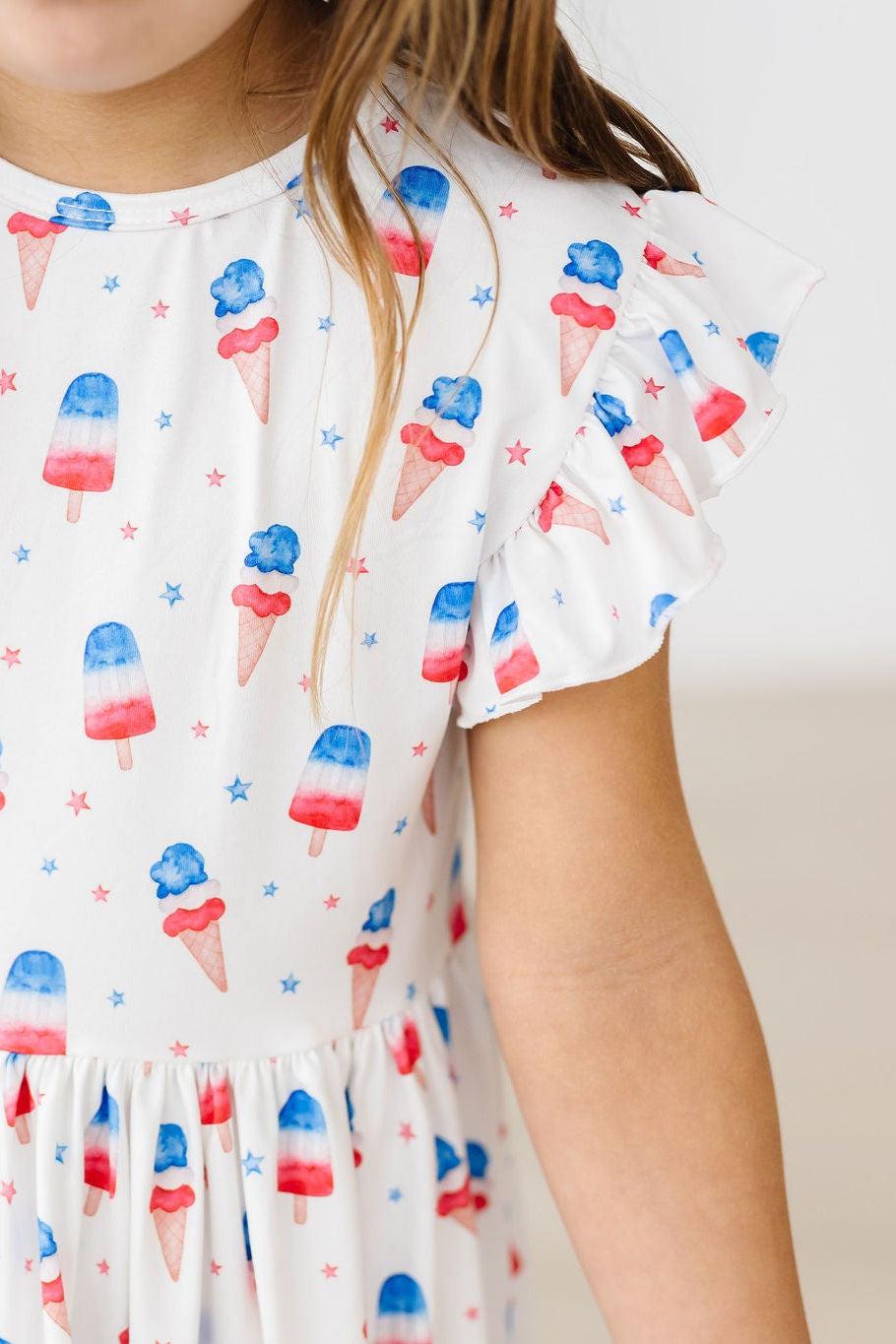 Summer Sweets Flutter Sleeve Twirl Dress 4