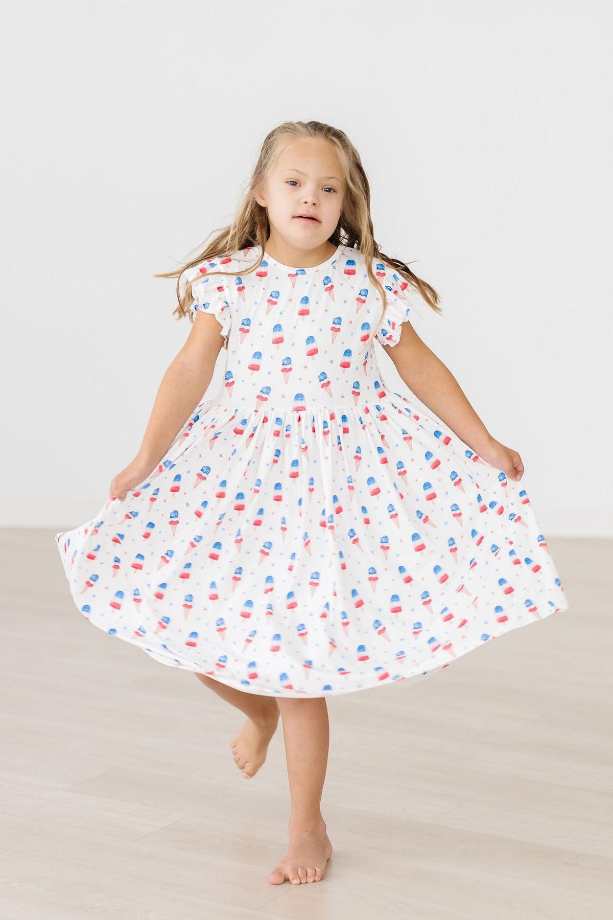 Summer Sweets Flutter Sleeve Twirl Dress 6