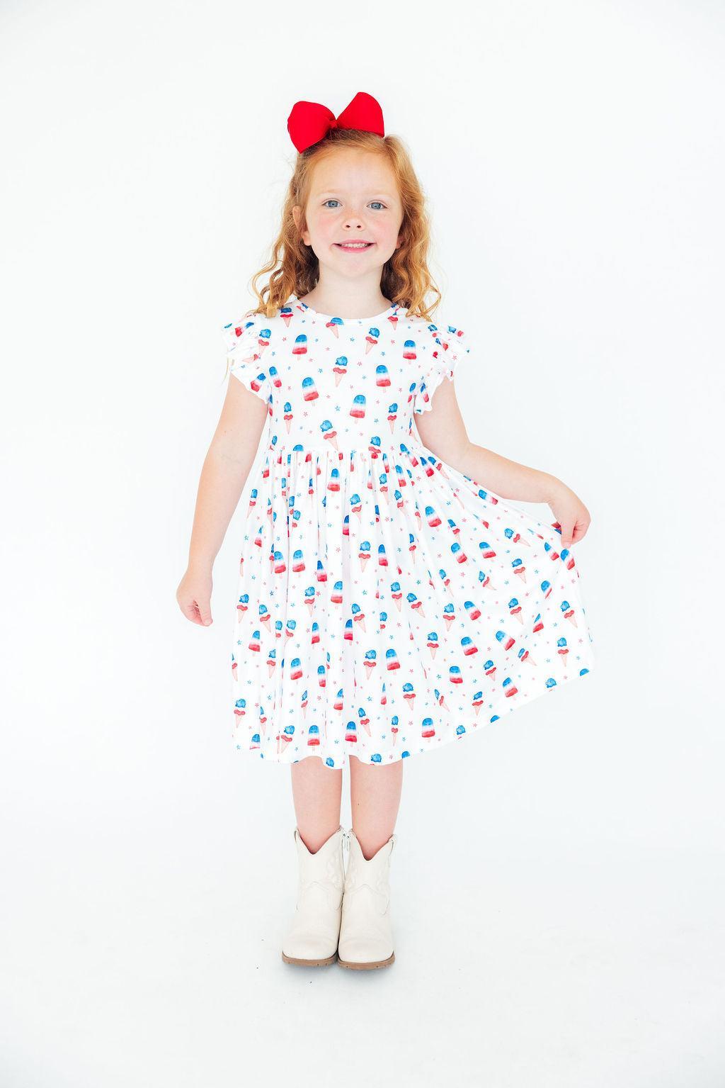 Summer Sweets Flutter Sleeve Twirl Dress 7