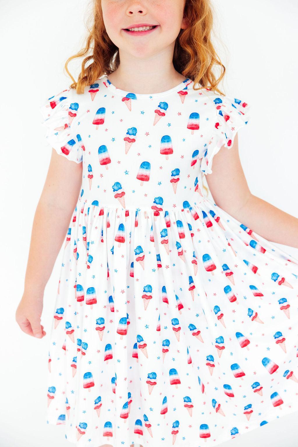 Summer Sweets Flutter Sleeve Twirl Dress 1