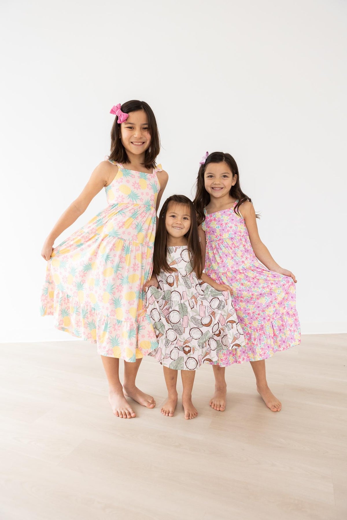 Summer Watercolor Floral Ruffle Maxi Dress 5