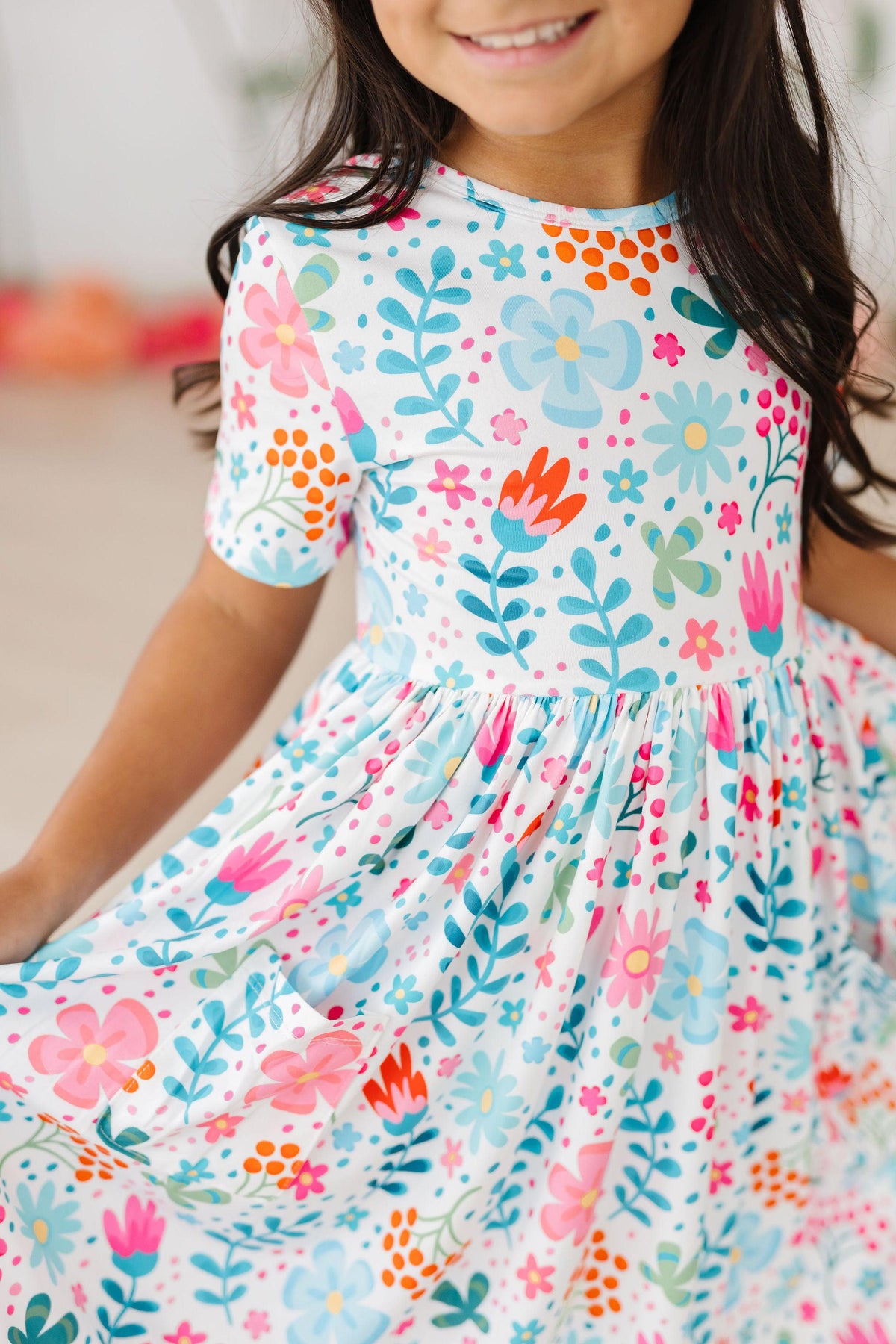 Sunlit Garden S/S Pocket Twirl Dress 2