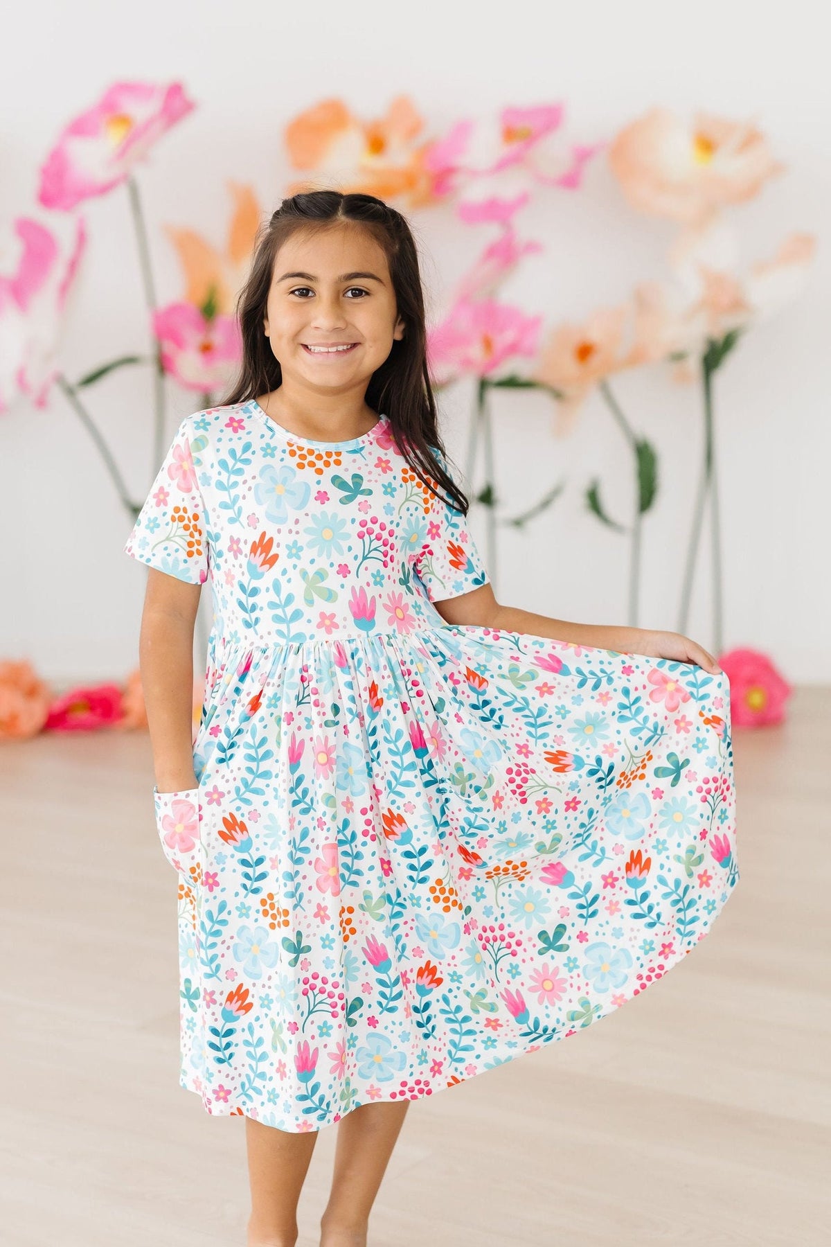 Sunlit Garden S/S Pocket Twirl Dress 3