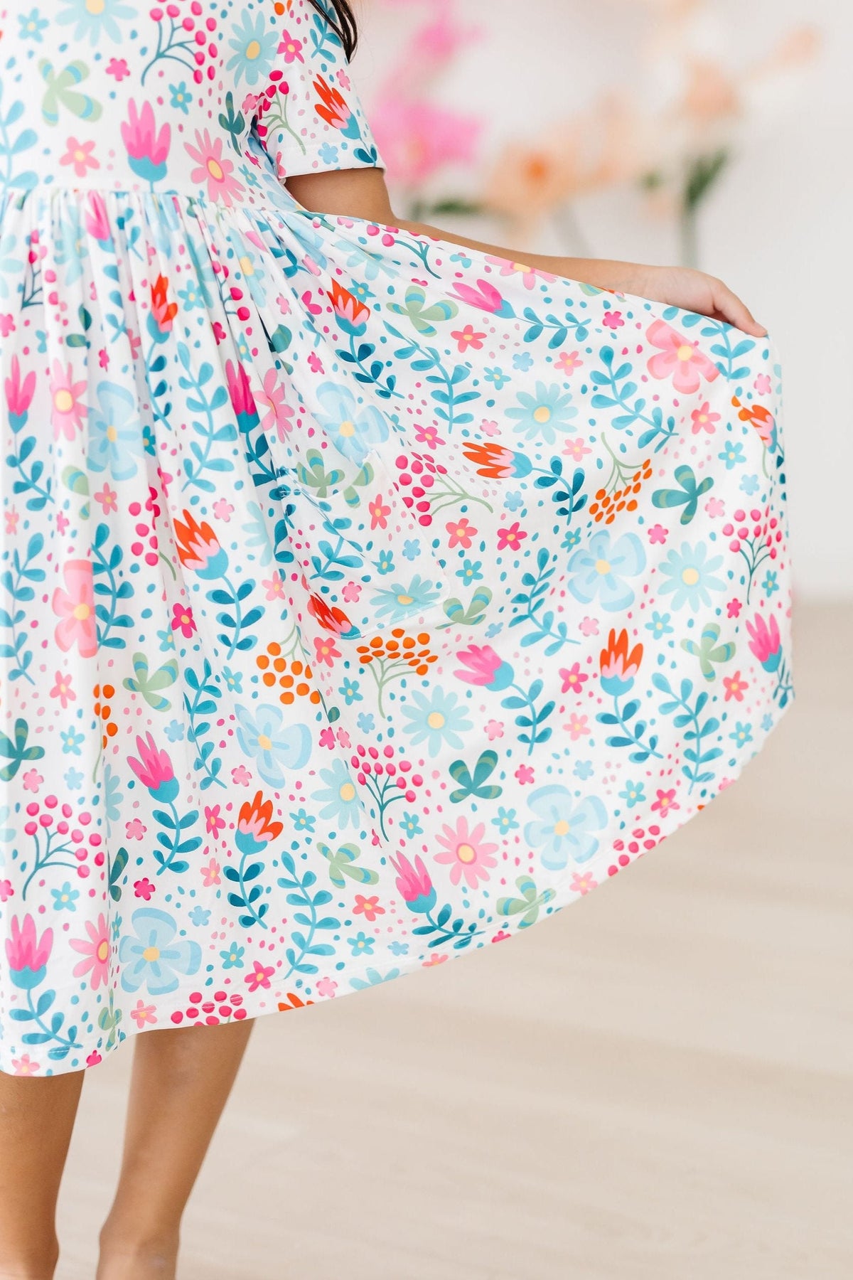 Sunlit Garden S/S Pocket Twirl Dress 4