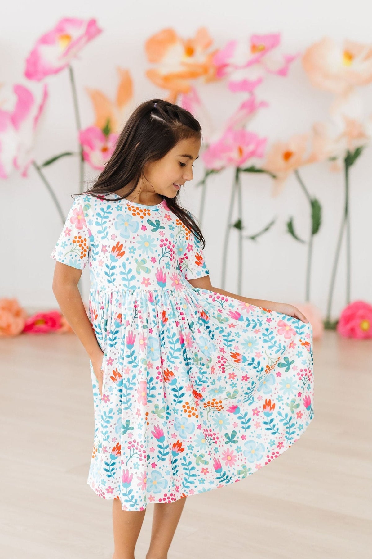 Sunlit Garden S/S Pocket Twirl Dress 1