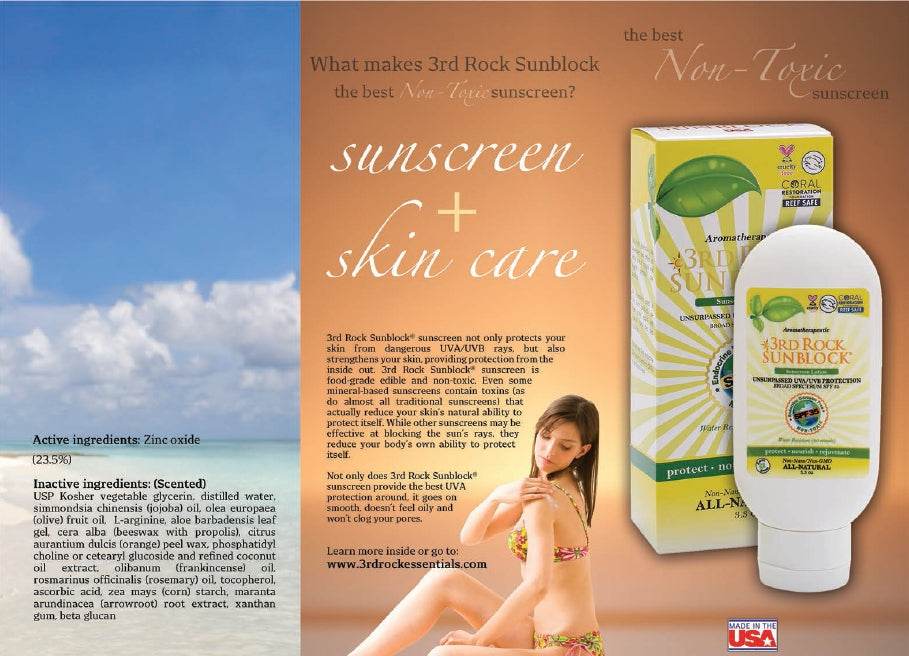 3rd Rock Sunblock® Sunscreen Lotion - Unscented - Zinc Oxide SPF 35 7