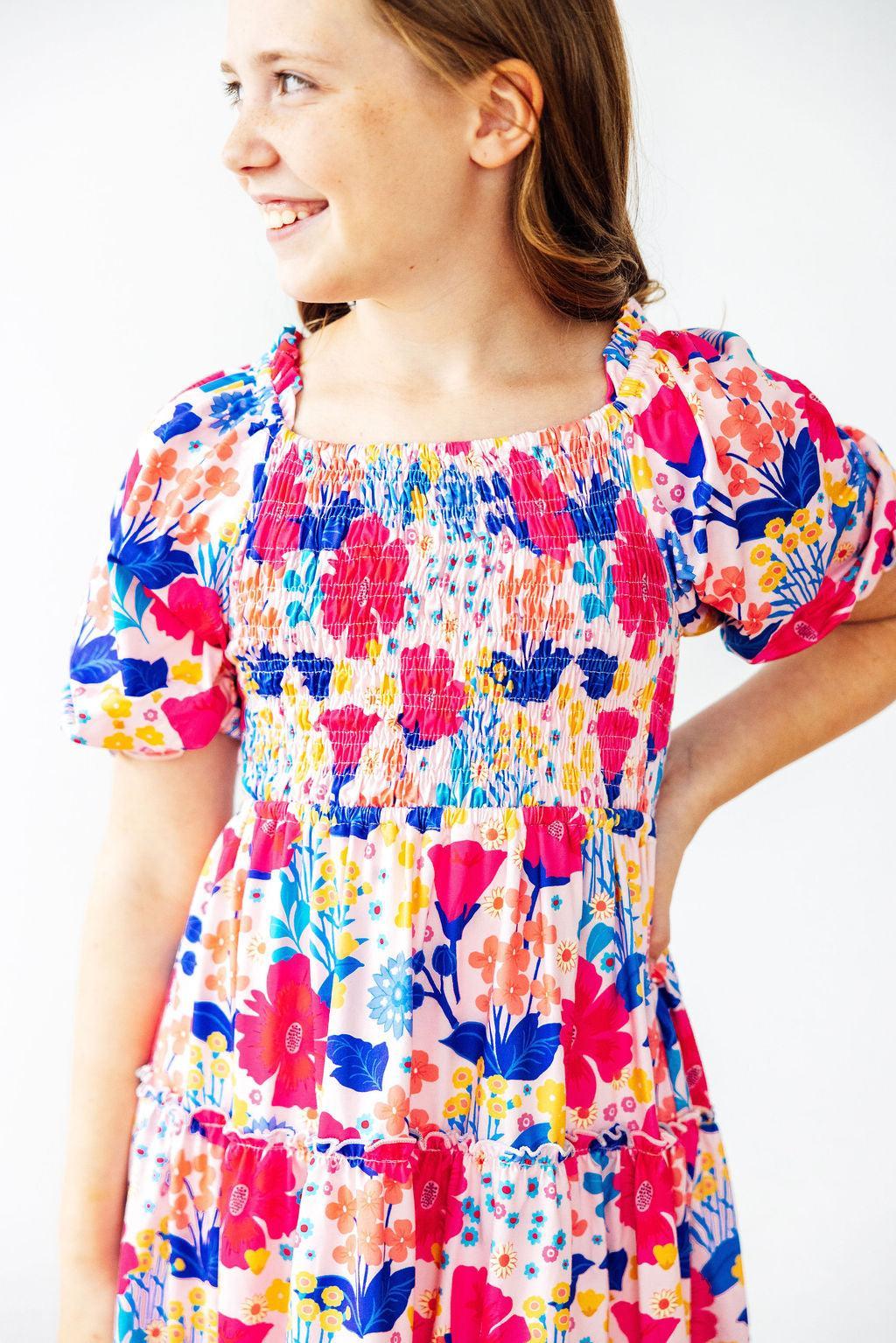 SALE Sunshine Garden Smocked Ruffle Dress 4