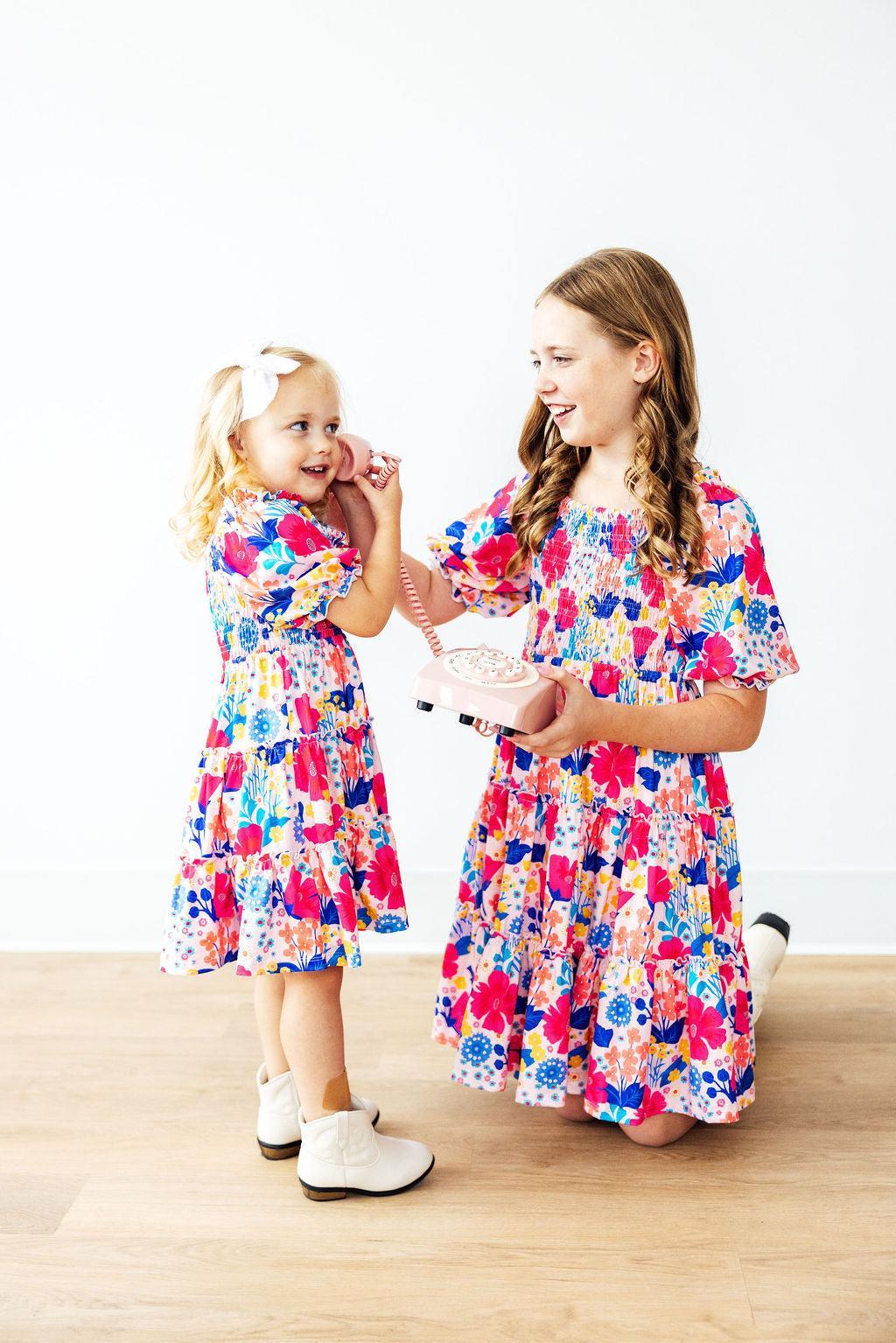 SALE Sunshine Garden Smocked Ruffle Dress 5