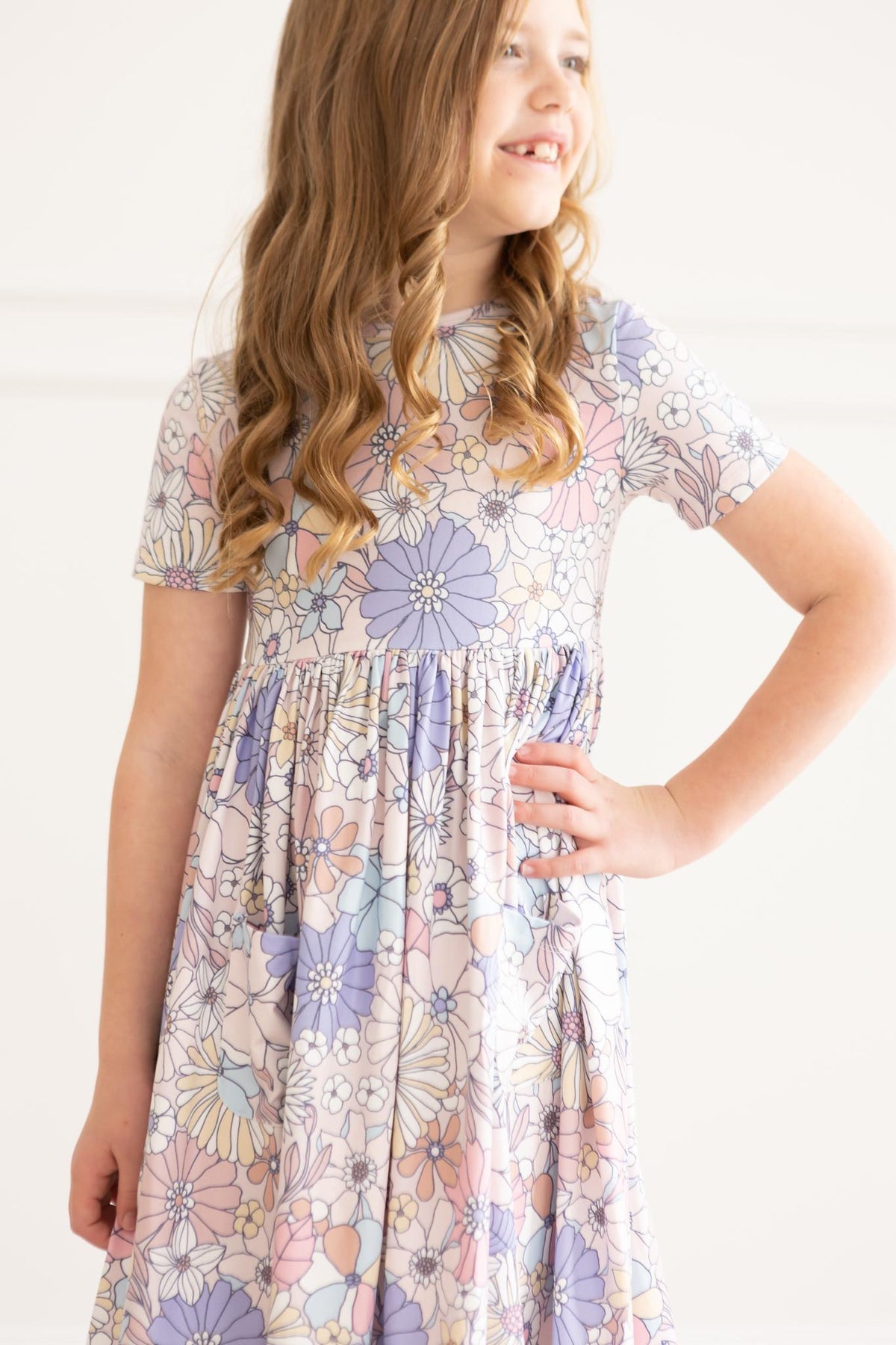 Sweet Escape Floral S/S Pocket Twirl Dress 1