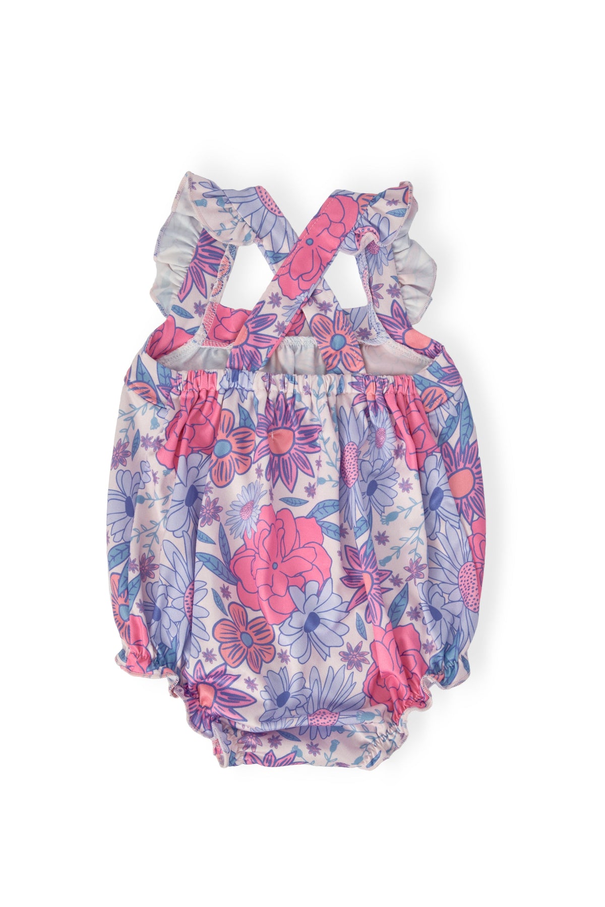 Sweet Springtime Ruffle Cross Back Romper 5