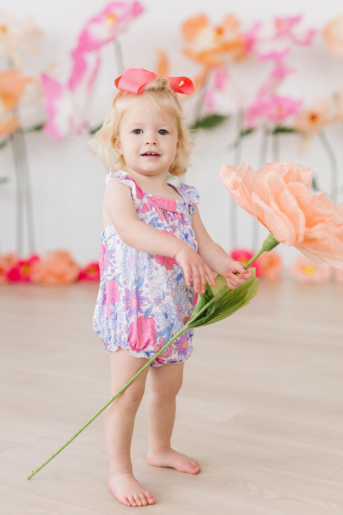 Sweet Springtime Ruffle Cross Back Romper 6