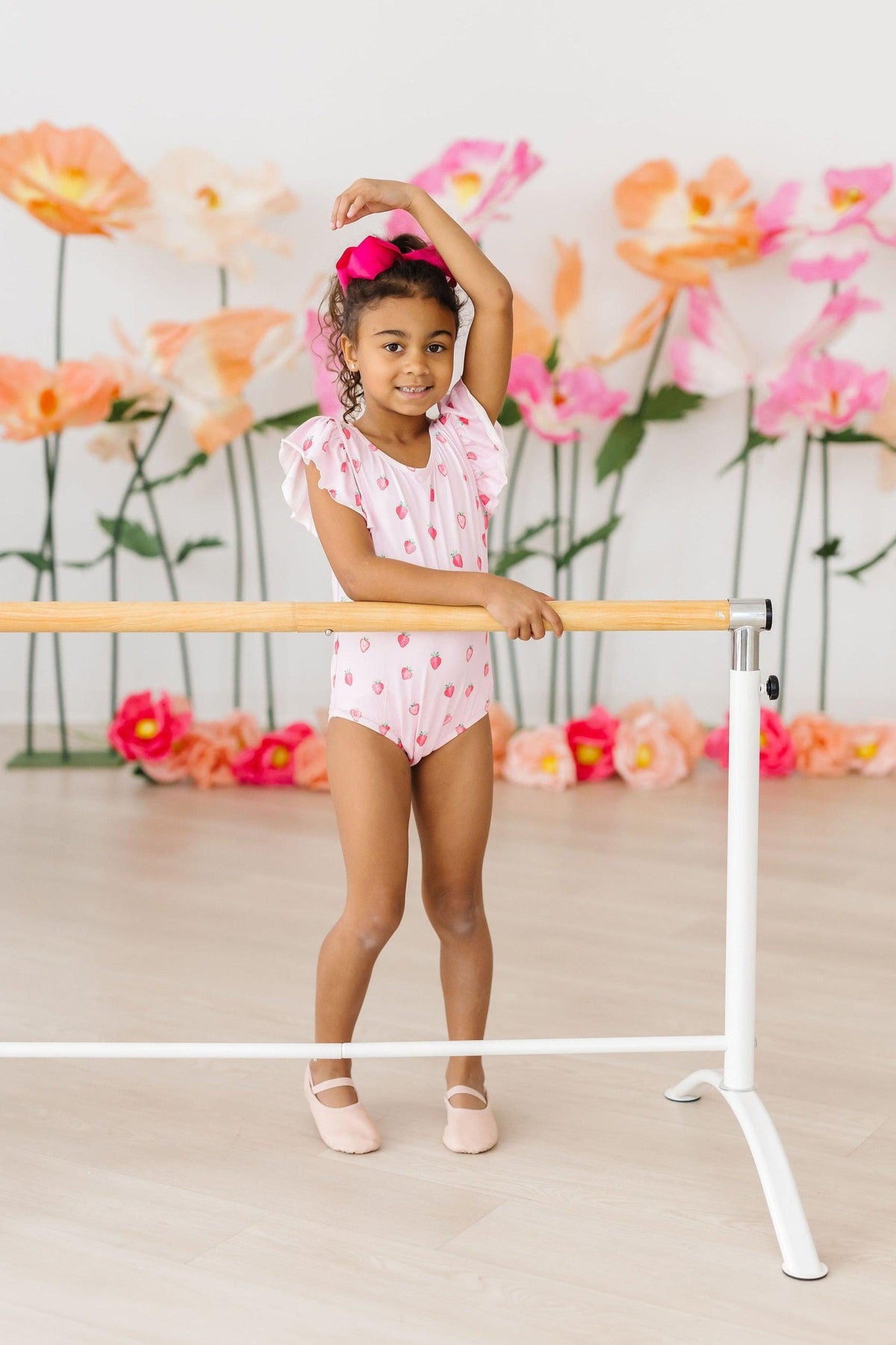 Sweet Strawberries S/S Flutter Sleeve Leotard 2