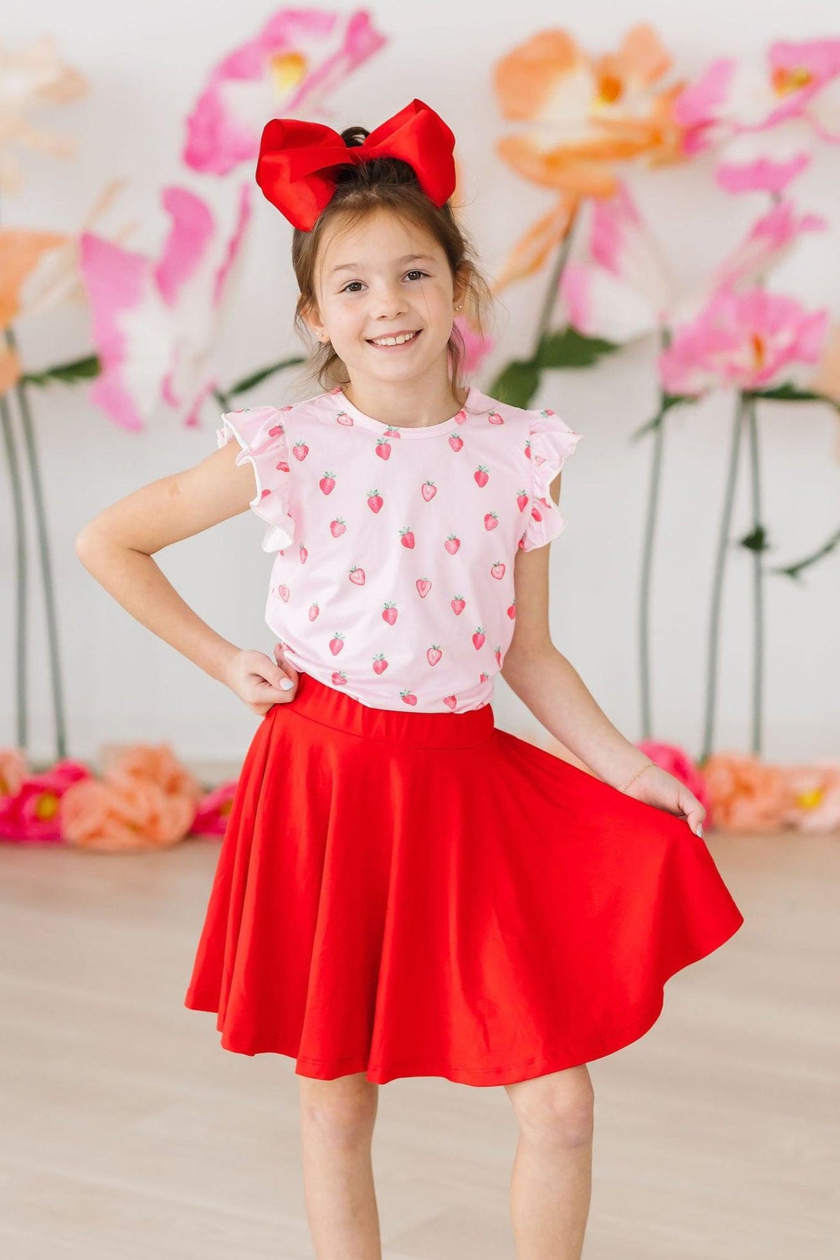 Sweet Strawberries S/S Ruffle Tee 5